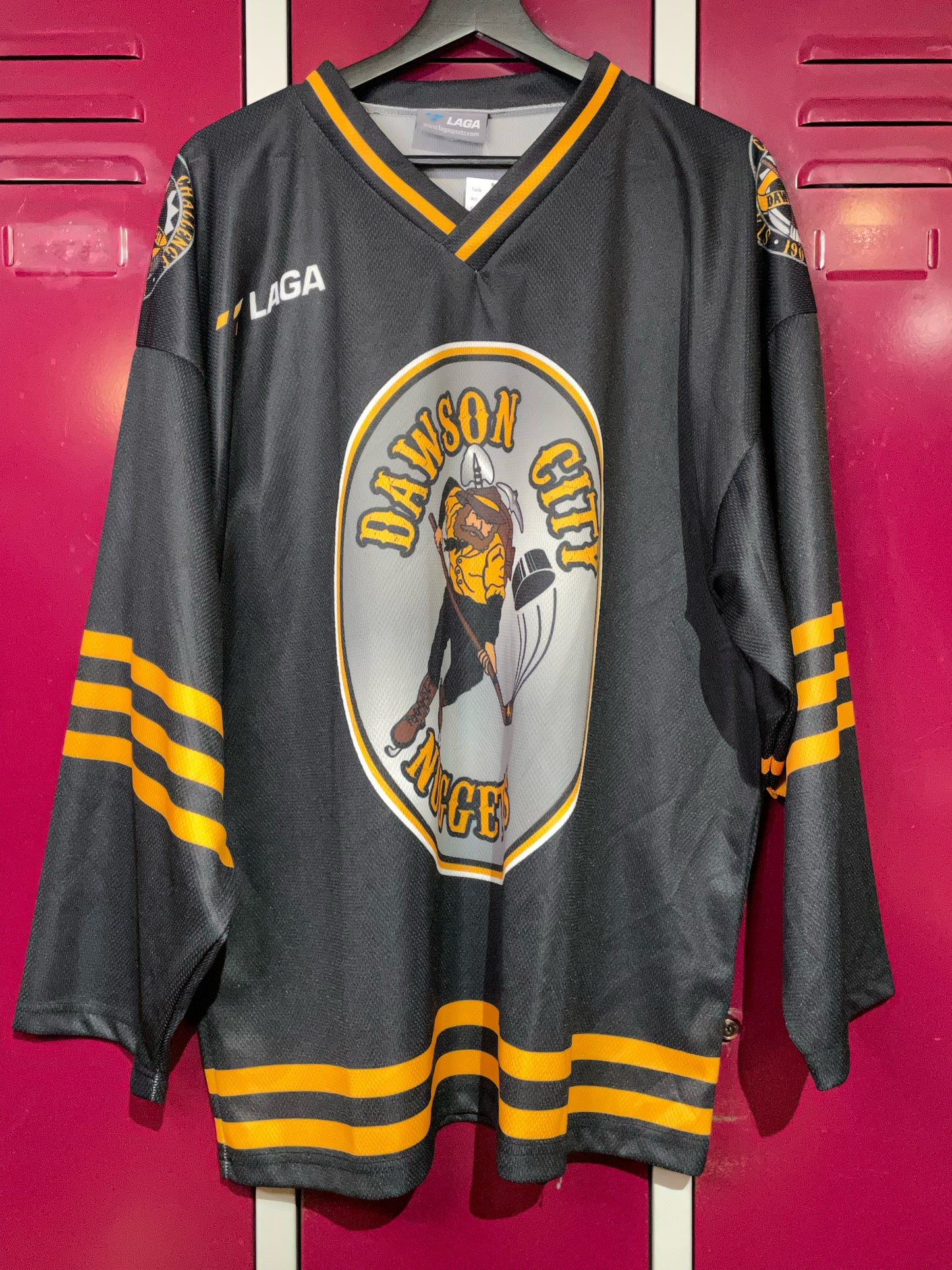 LAGA DAWSON CITY NUGGETS HOCKEY JERSEY SZ: M