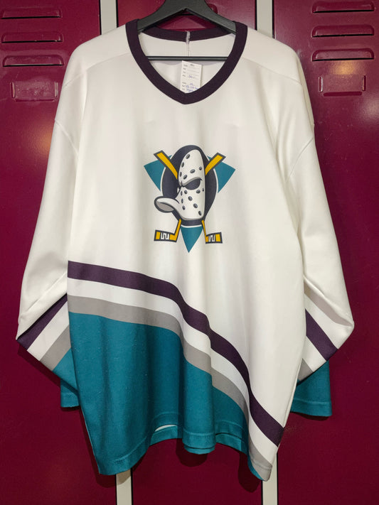 VINTAGE CCM MIGHTY DUCKS NHL HOCKEY JERSEY  SZ: XL