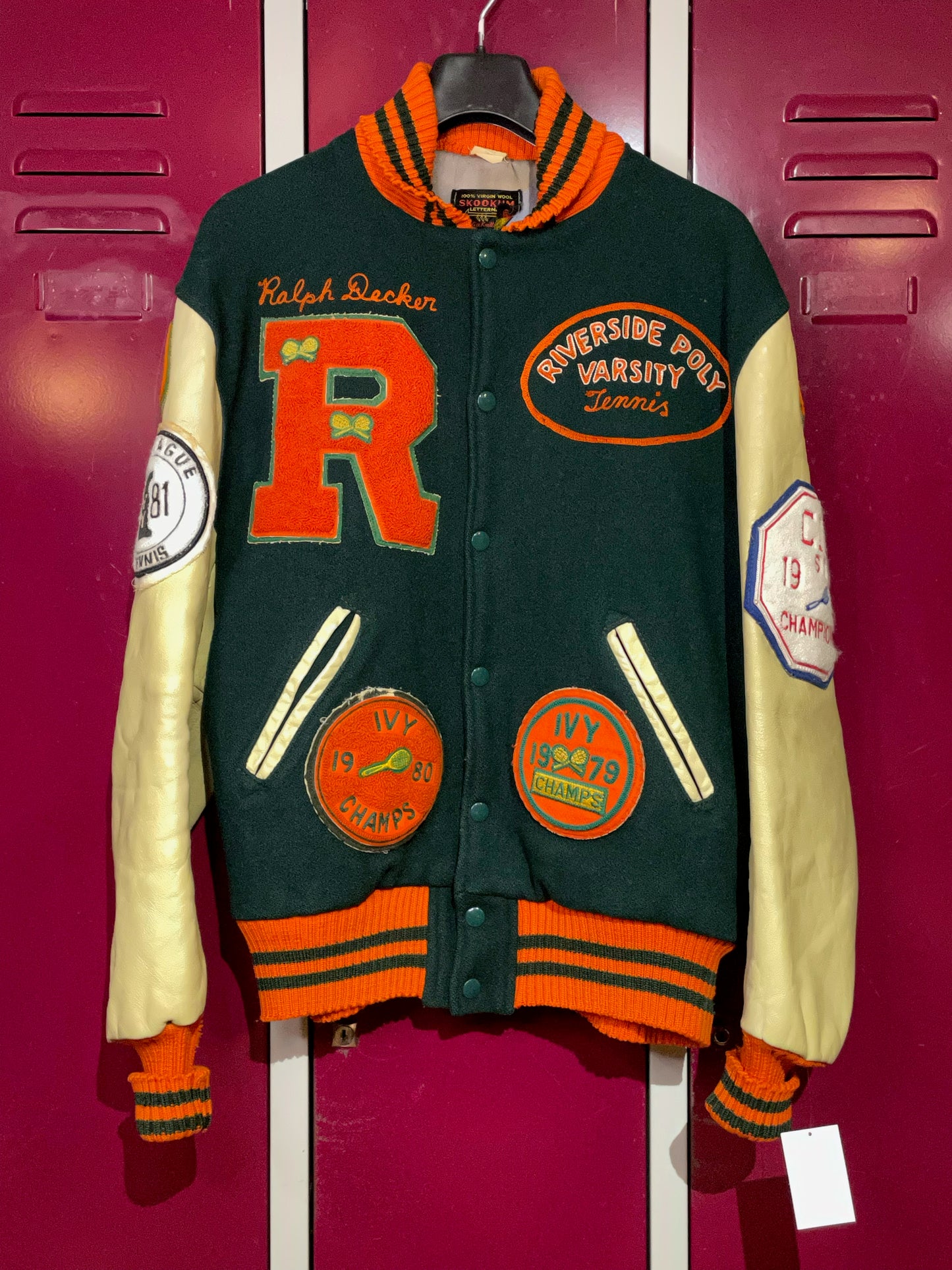 VINTAGE SKOOKUM 1981 MADE IN USA VARSITY JACKET SZ: 42/M