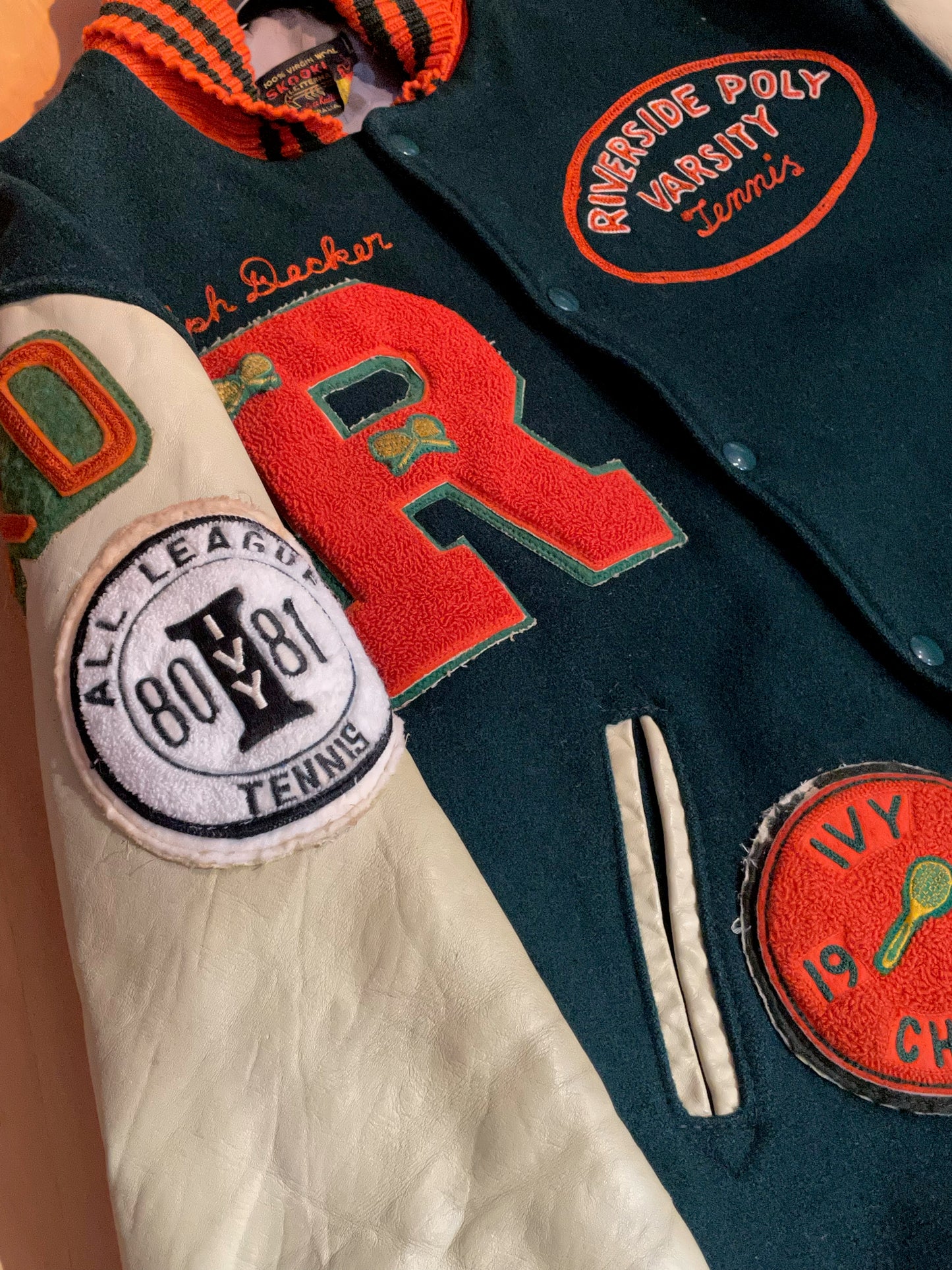 VINTAGE SKOOKUM 1981 MADE IN USA VARSITY JACKET SZ: 42/M