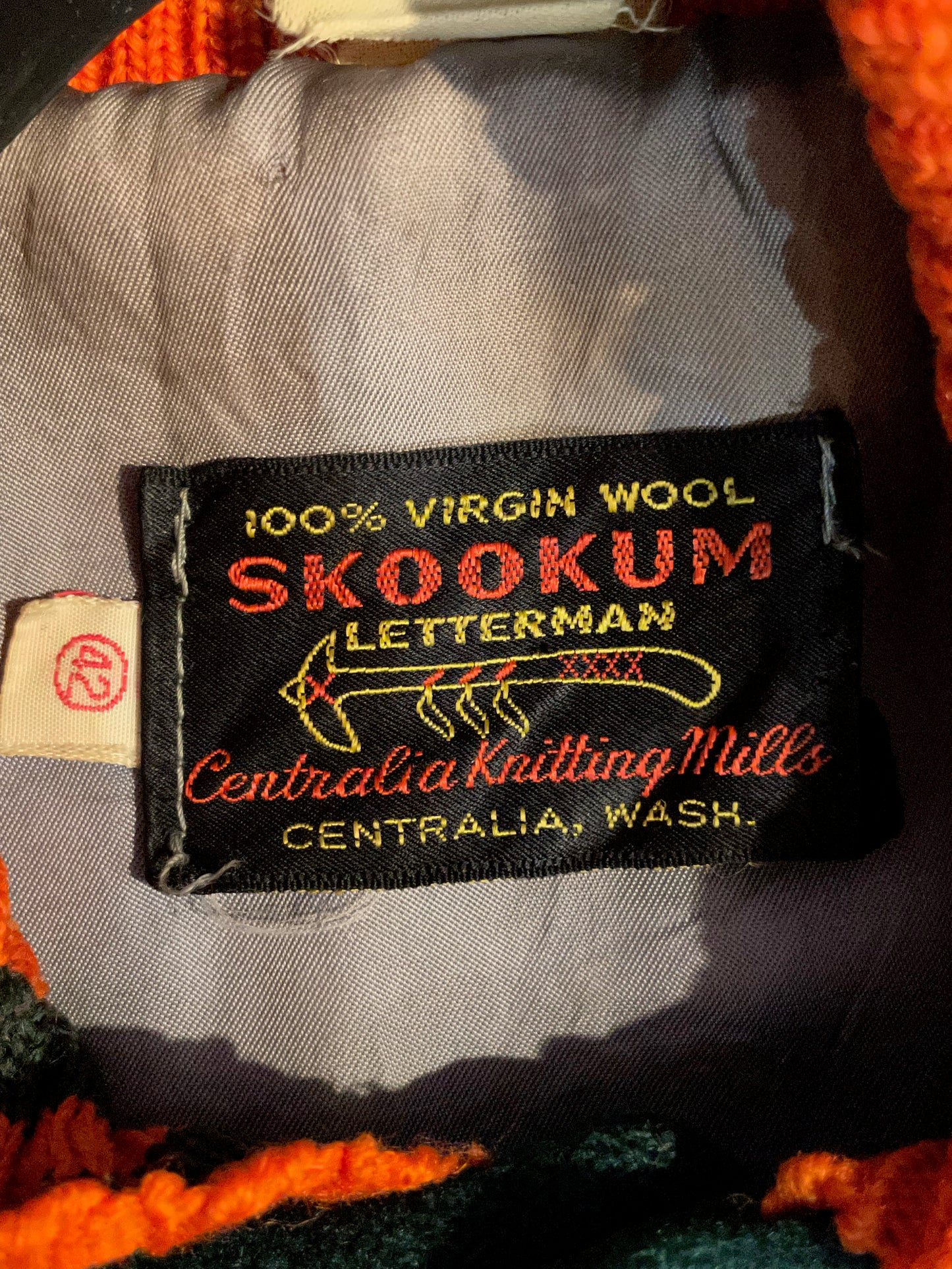 VINTAGE SKOOKUM 1981 MADE IN USA VARSITY JACKET SZ: 42/M
