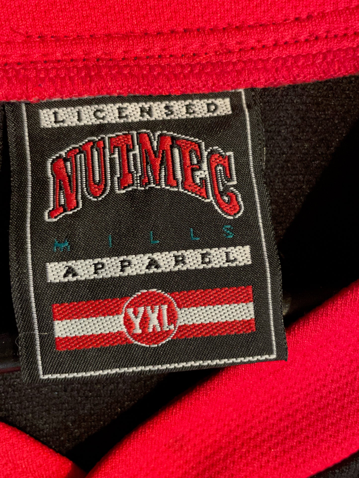 "KIDS" VINTAGE NUTMEG CHICAGO BULLS NBA WARMUP SHIRT SZ: YXL = XS