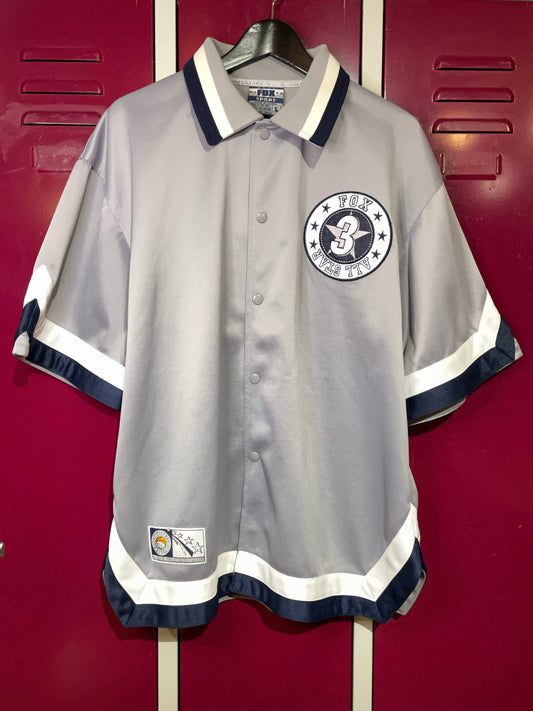 VINTAGE BARE FOX SPORT BASKETBALL WARMUP SHIRT  SZ: L