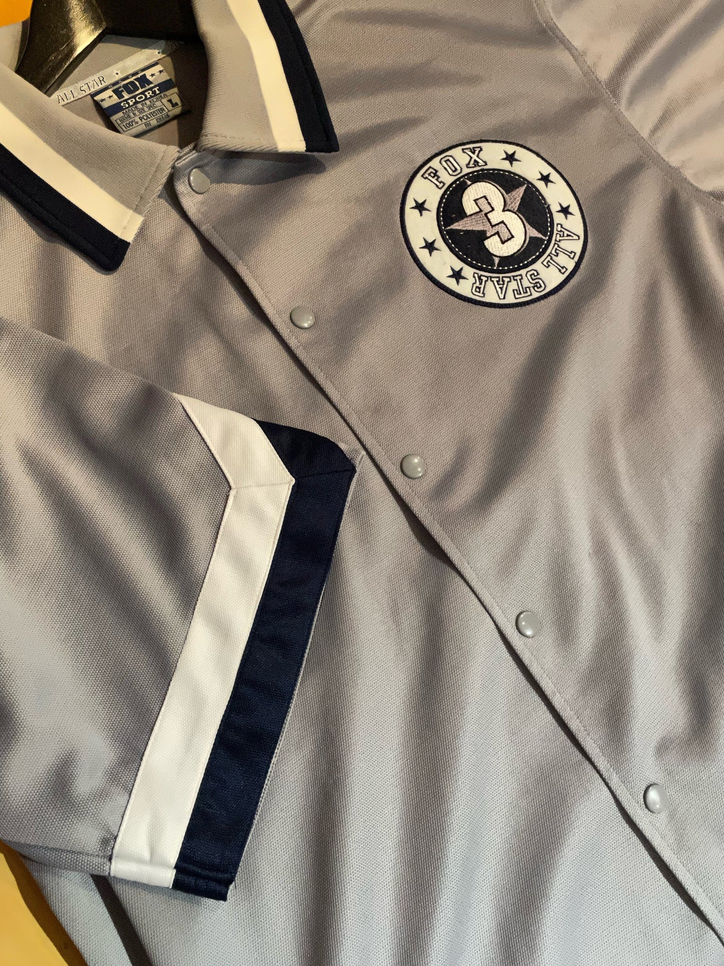 VINTAGE BARE FOX SPORT BASKETBALL WARMUP SHIRT SZ: L