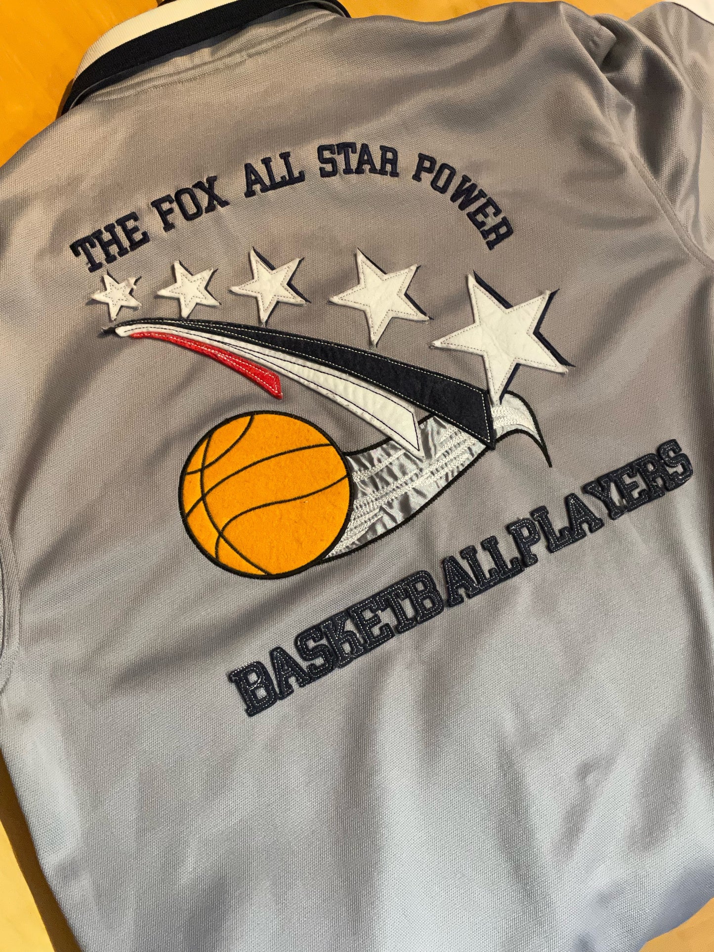 VINTAGE BARE FOX SPORT BASKETBALL WARMUP SHIRT SZ: L