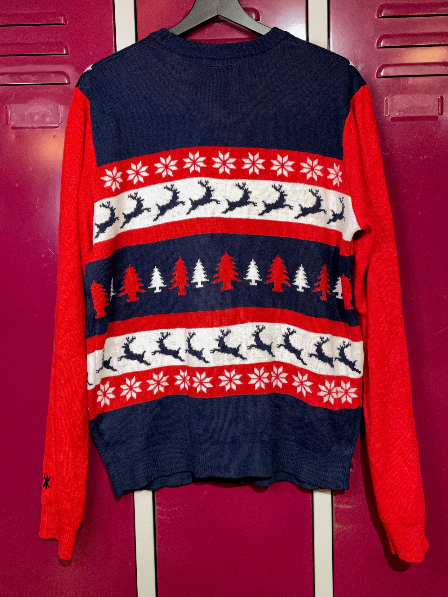NEW ENGLAND PATRIOTS NFL UGLY CHRISTMAS PULLOVER SWEAT SZ: L