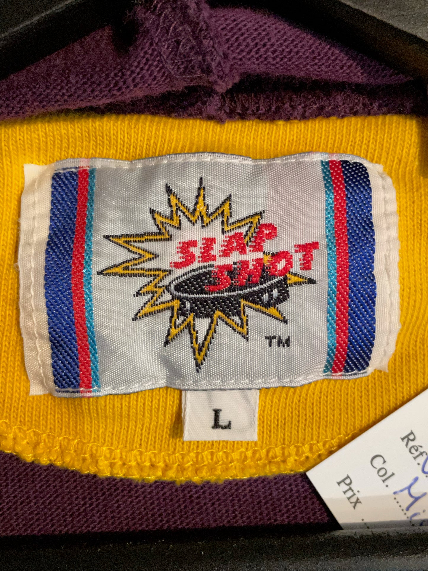VINTAGE SLAP SHOT "DISNEY: THE MIGHTY DUCKS (MOVIE)" NHL HOCKEY HOODIE SZ: L