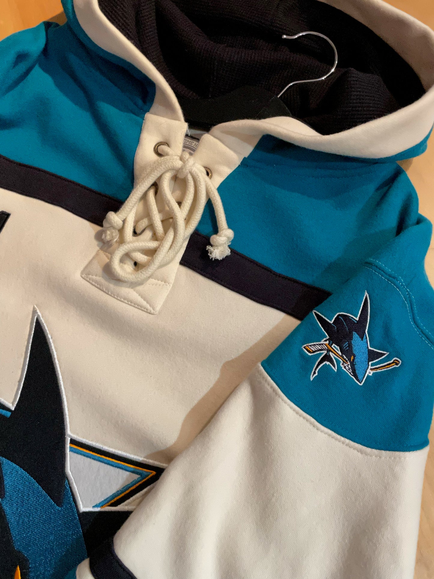 OLD TIME HOCKEY SAN JOSE SHARKS NHL HOCKEY HOODIE SZ: M