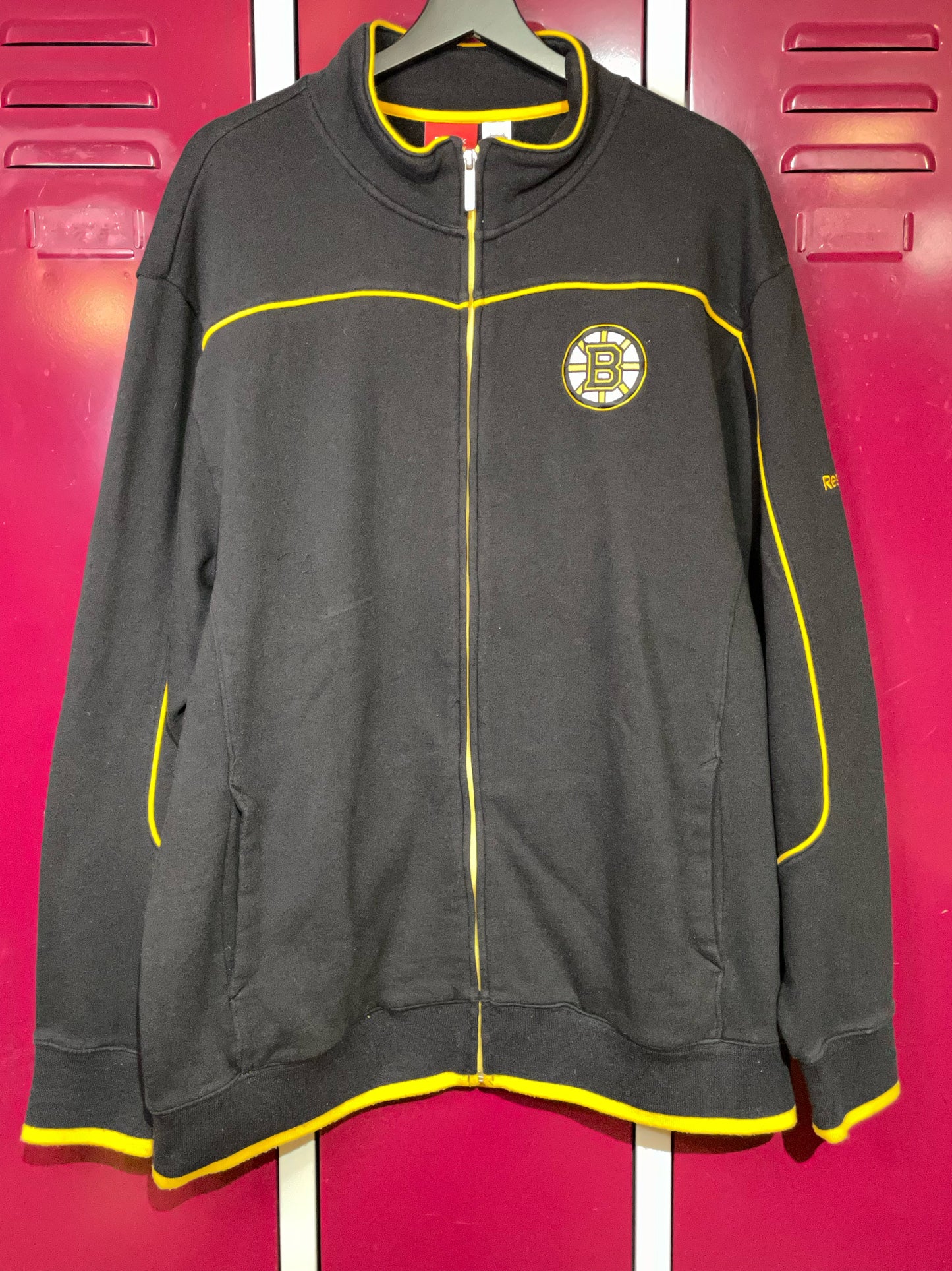 REEBOK BOSTON BRUINS NHL HOCKEY SWEAT FULL ZIP SZ: L