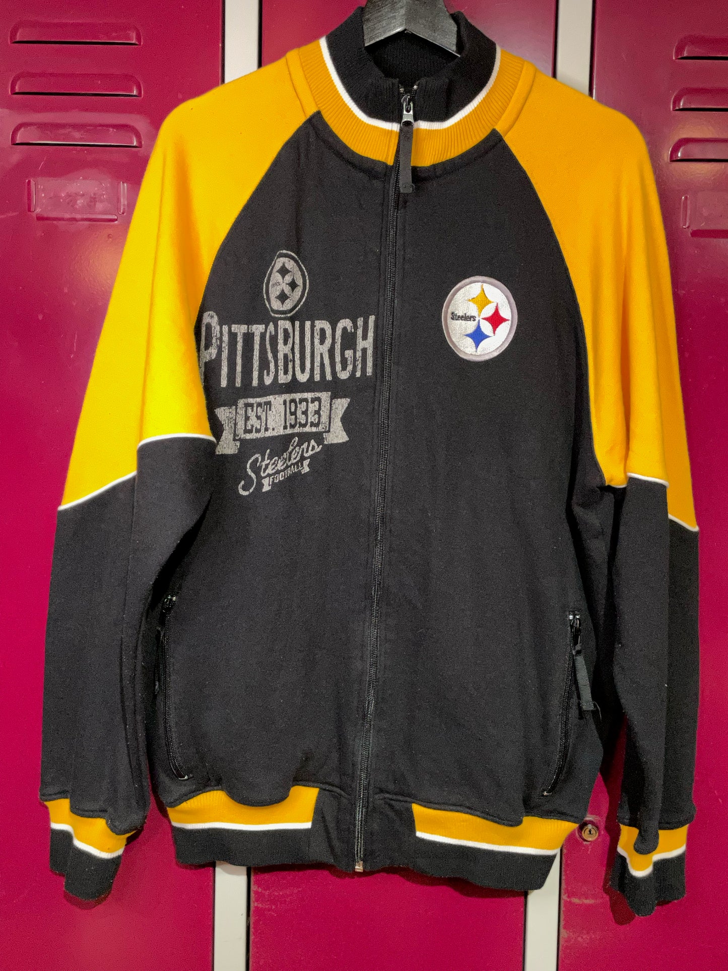 PITTSBURGH STEELERS NHL SWEAT FULL ZIP SZ: M