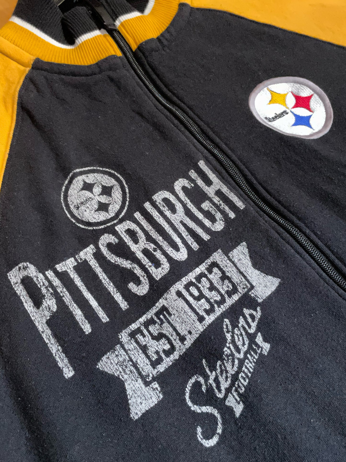 PITTSBURGH STEELERS NHL SWEAT FULL ZIP SZ: M