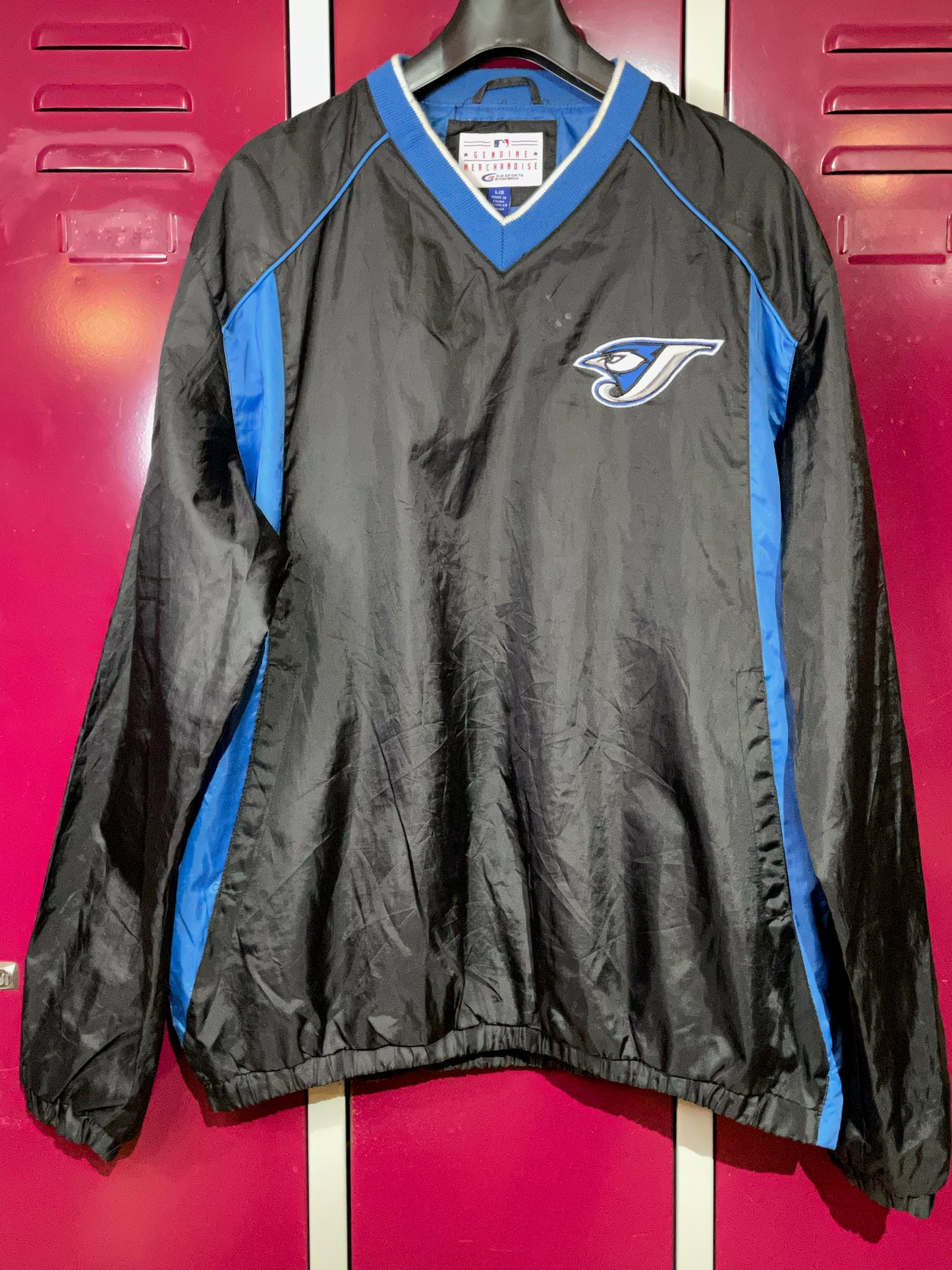 G-III SPORTS TORONTO BLUE JAYS PULLOVER WINDBREAKER JACKET SZ: L