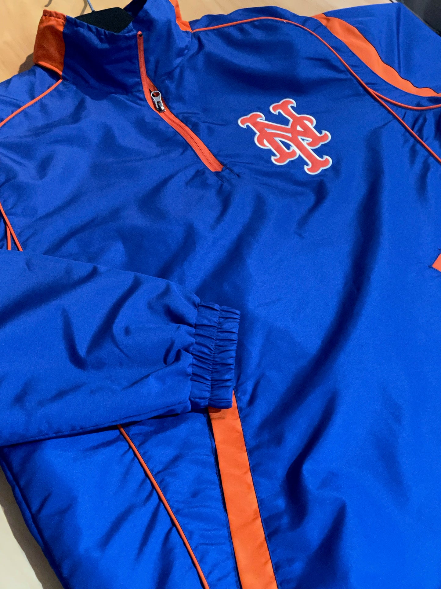 G-III NEW YORK METS MLB BASEBALL TRACK SUIT HALF ZIP TOP  Sz: M