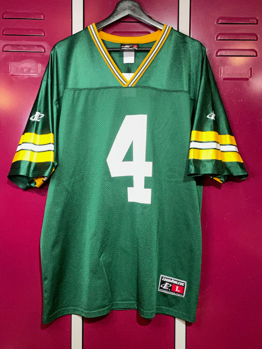 VINTAGE LOGO ATHLETIC GREEN BAY PACKERS "BRETT FAVRE" NFL FOOTBALL JERSEY  SZ: XL