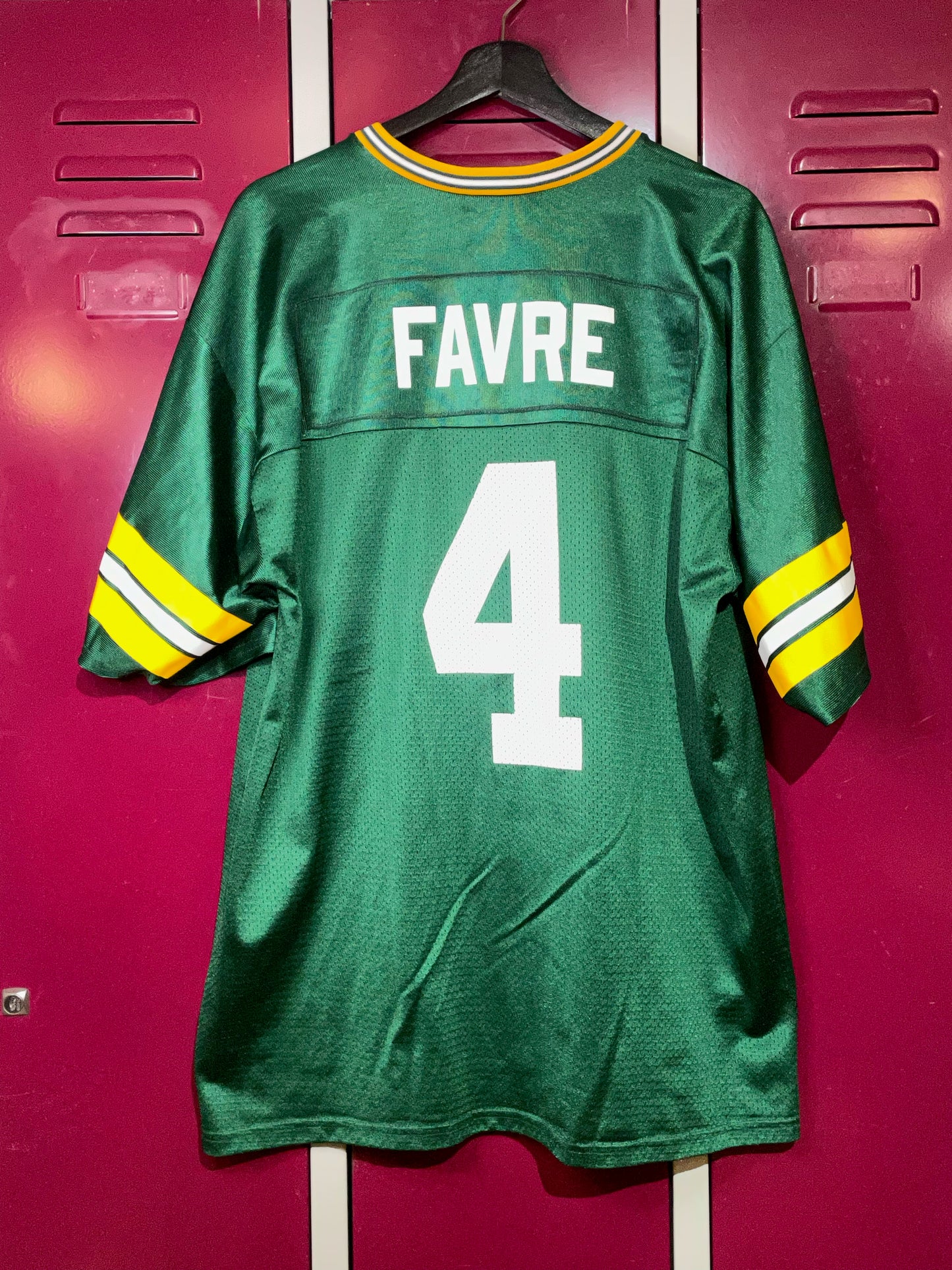 VINTAGE LOGO ATHLETIC GREEN BAY PACKERS "BRETT FAVRE" NFL FOOTBALL JERSEY  SZ: XL