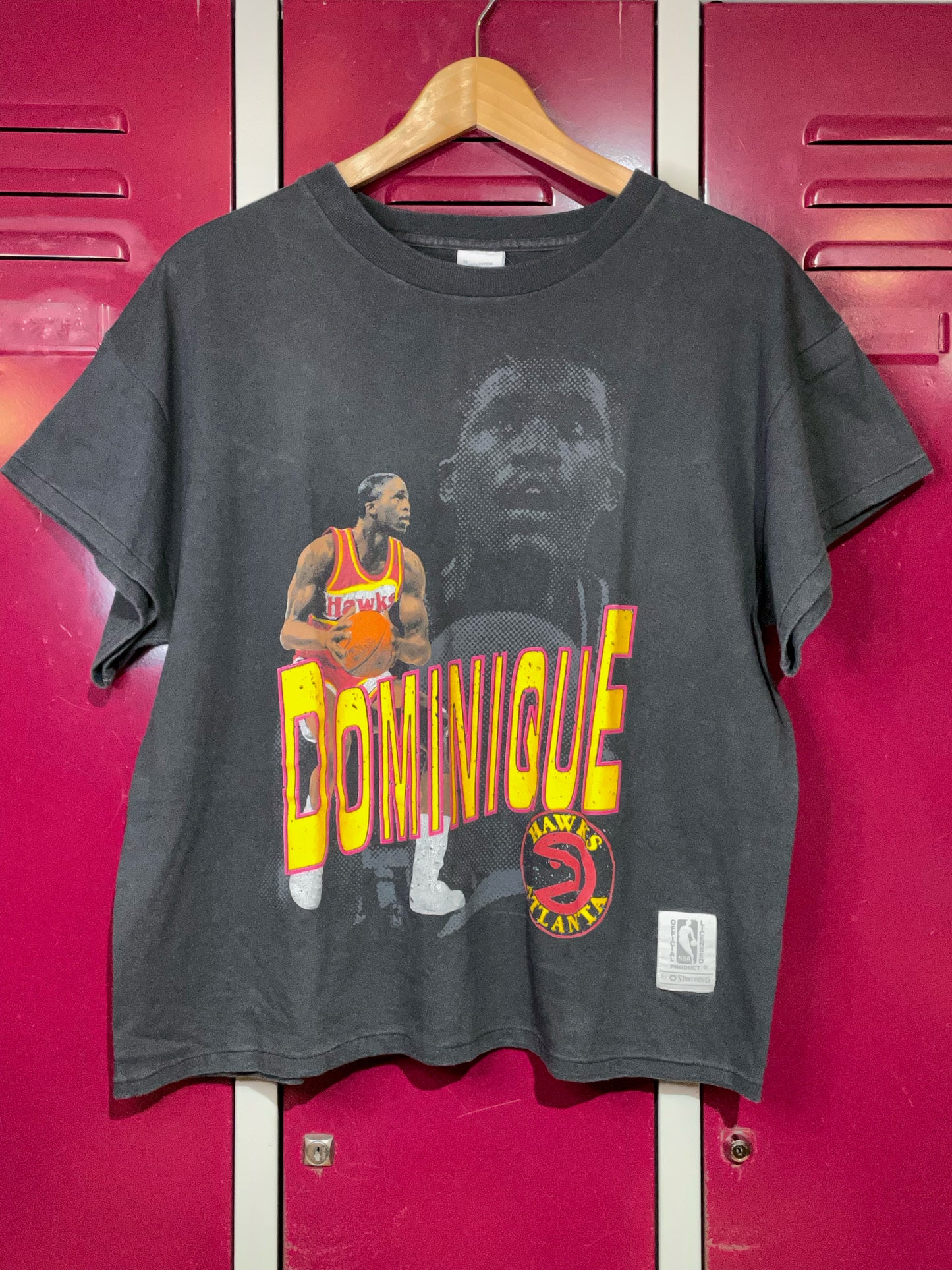 "KIDS" VINTAGE SALEM DOMINIQUE WILKINS ATLANTA HAWKS SPORTSWEAR BASKETBALL T-SHIRT Sz: KIDS XL