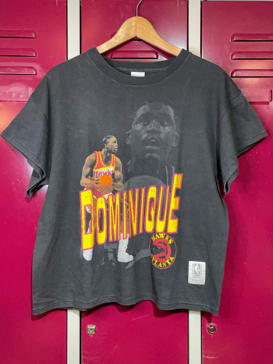"KIDS" VINTAGE SALEM DOMINIQUE WILKINS ATLANTA HAWKS SPORTSWEAR  BASKETBALL T-SHIRT  Sz: KIDS XL