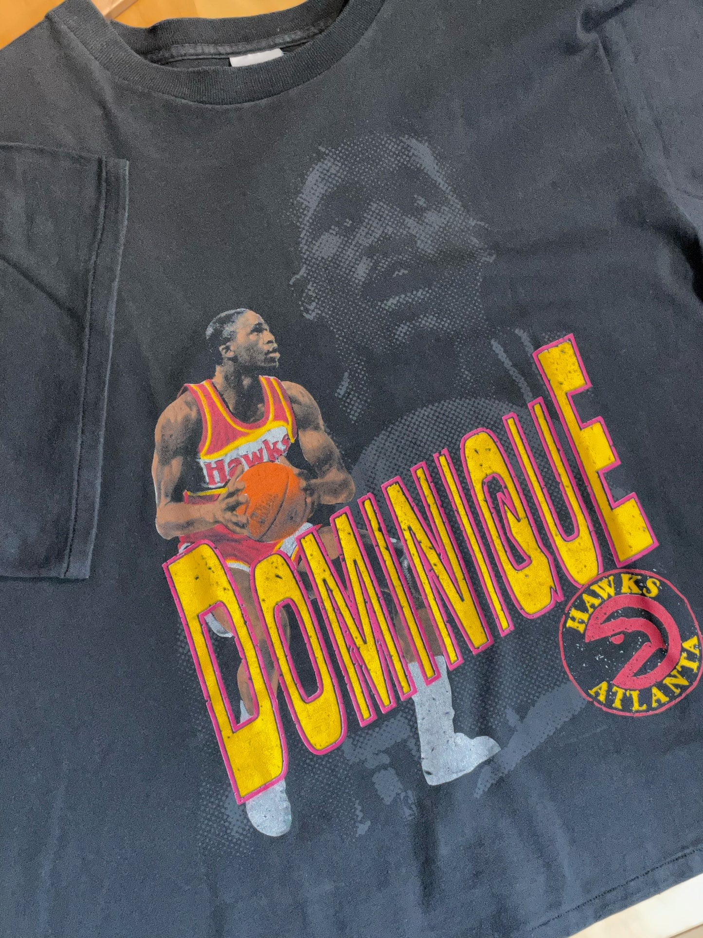 "KIDS" VINTAGE SALEM DOMINIQUE WILKINS ATLANTA HAWKS SPORTSWEAR BASKETBALL T-SHIRT Sz: KIDS XL