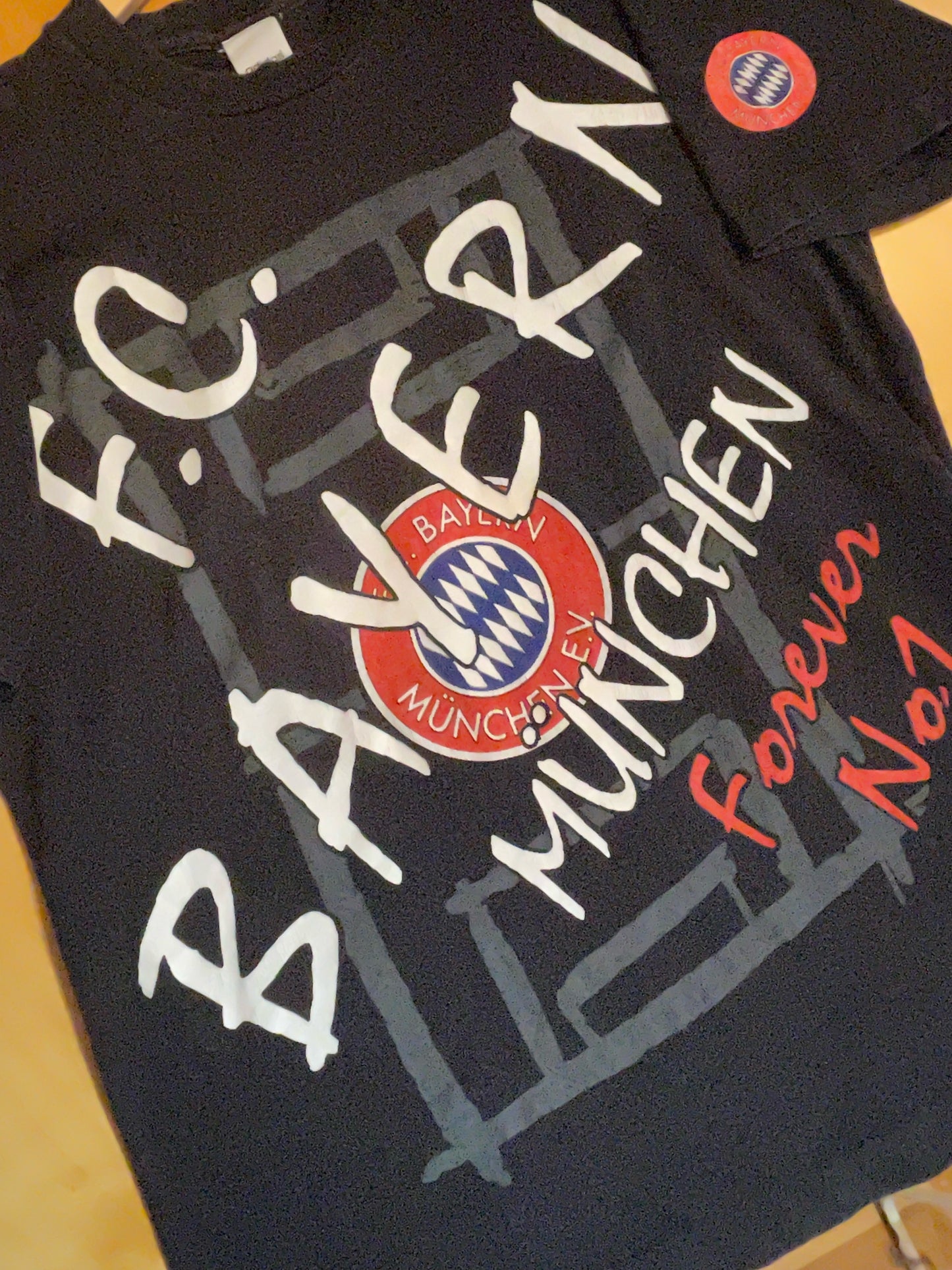 VINTAGE ADIDAS FC BAYERN MUNCHEN FOOTBALL T-SHIRT  SZ: M