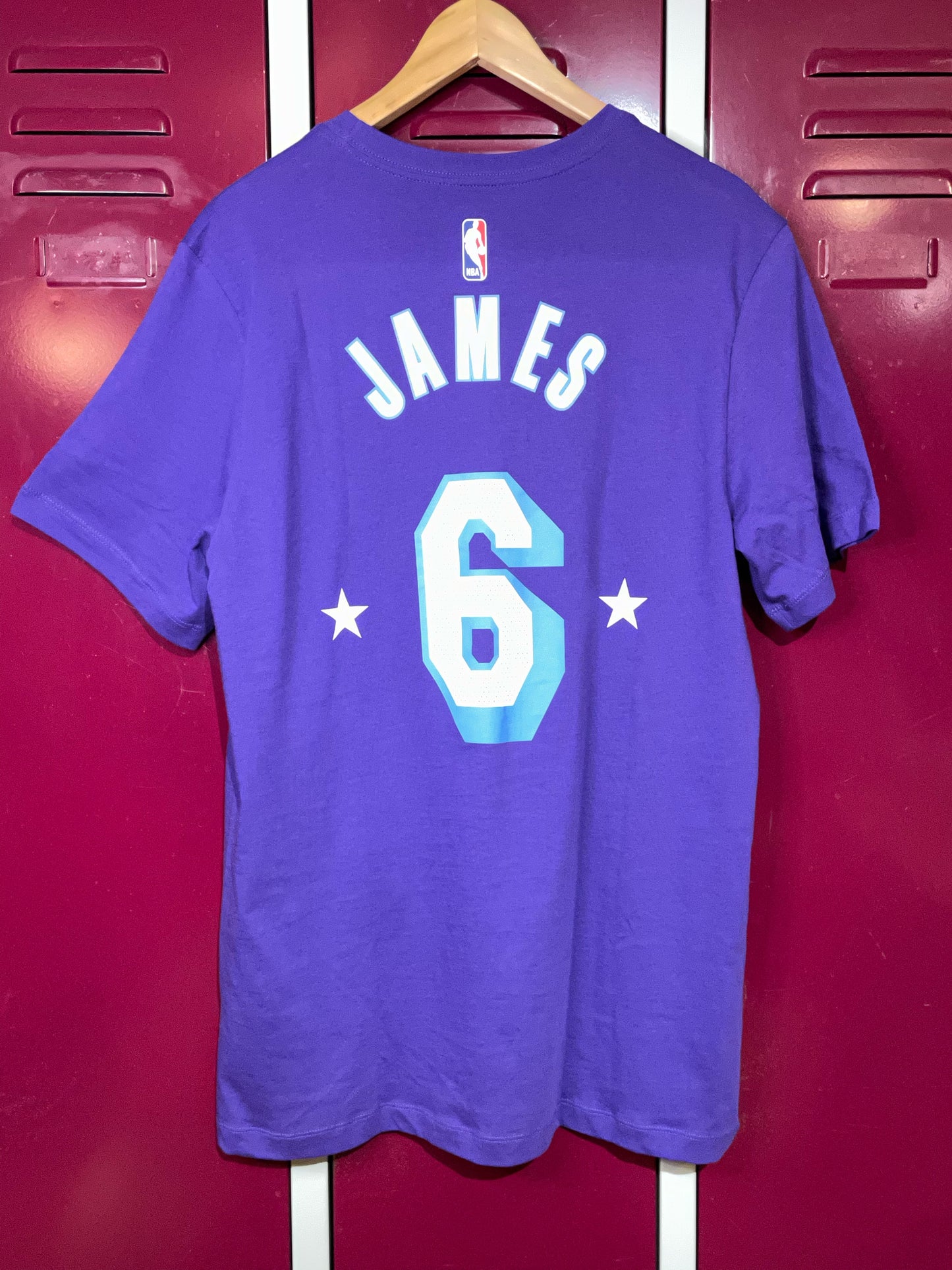 "DS" NIKE LOS ANGELES LAKERS "LEBRON JAMES" NBA T-SHIRT SZ: M