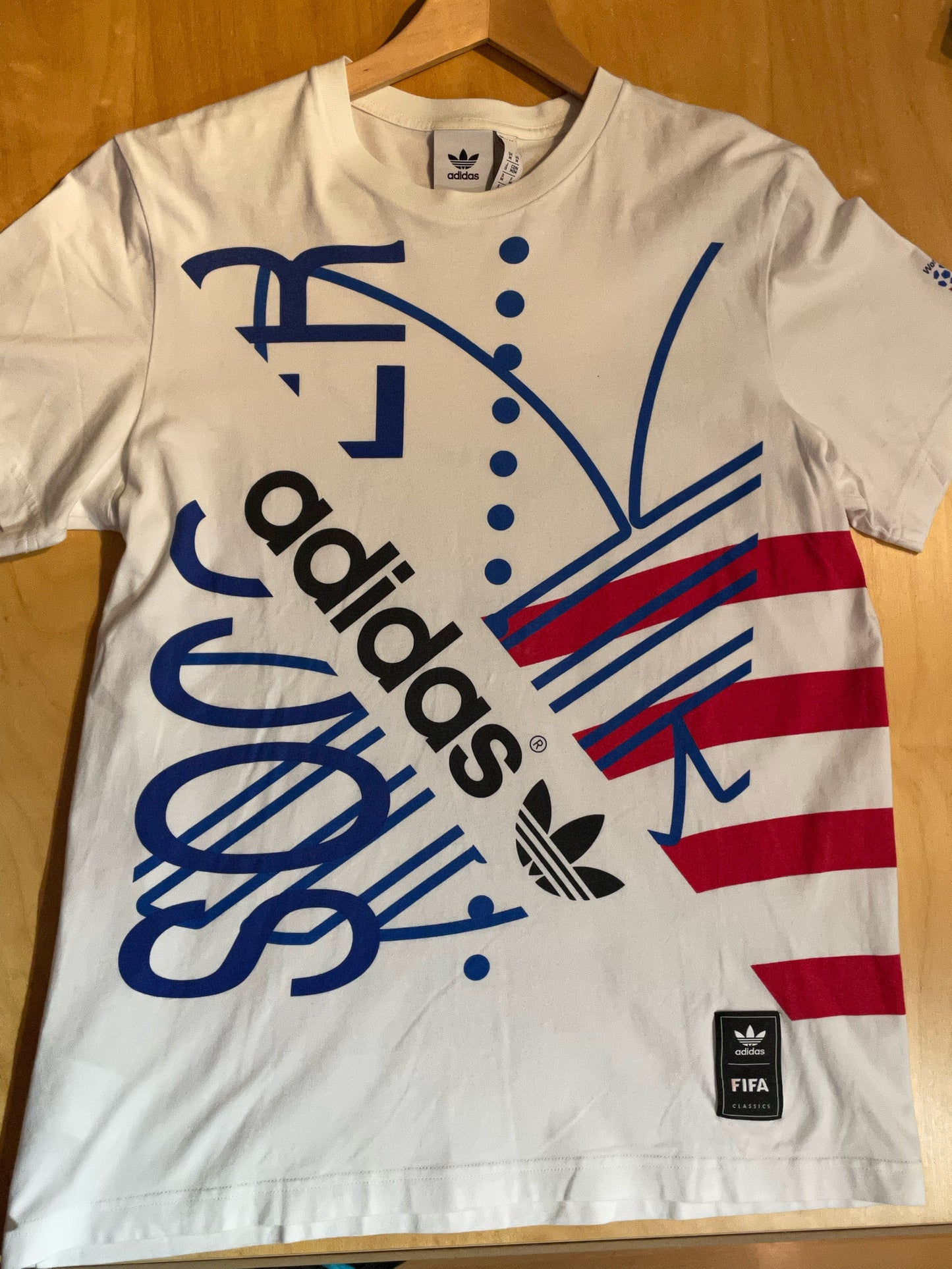 VINTAGE ADIDAS WORLD CUP USA 94 SOCCER T-SHIRT SZ: M