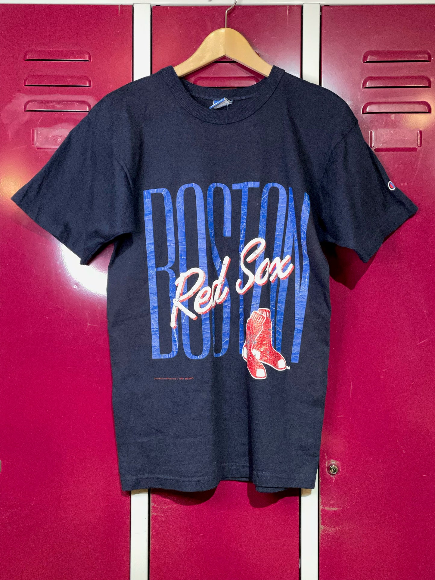 VINTAGE 1991 MADE IN USA BOSTON RED SOX MLB BASEBALL T-SHIRT SZ: M