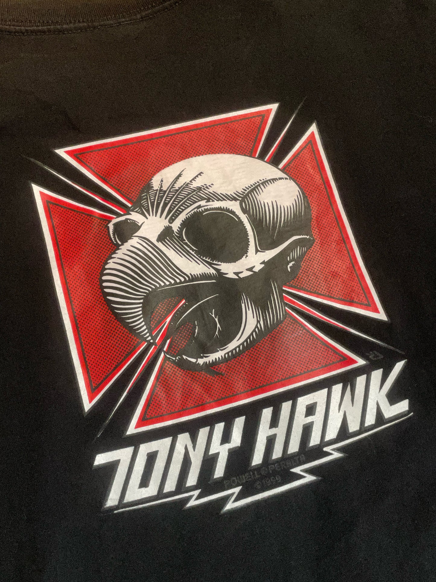 VINTAGE 1999 TONY HAWK POWELL PERALTA SKATEBOARD T-SHIRT  SZ: L