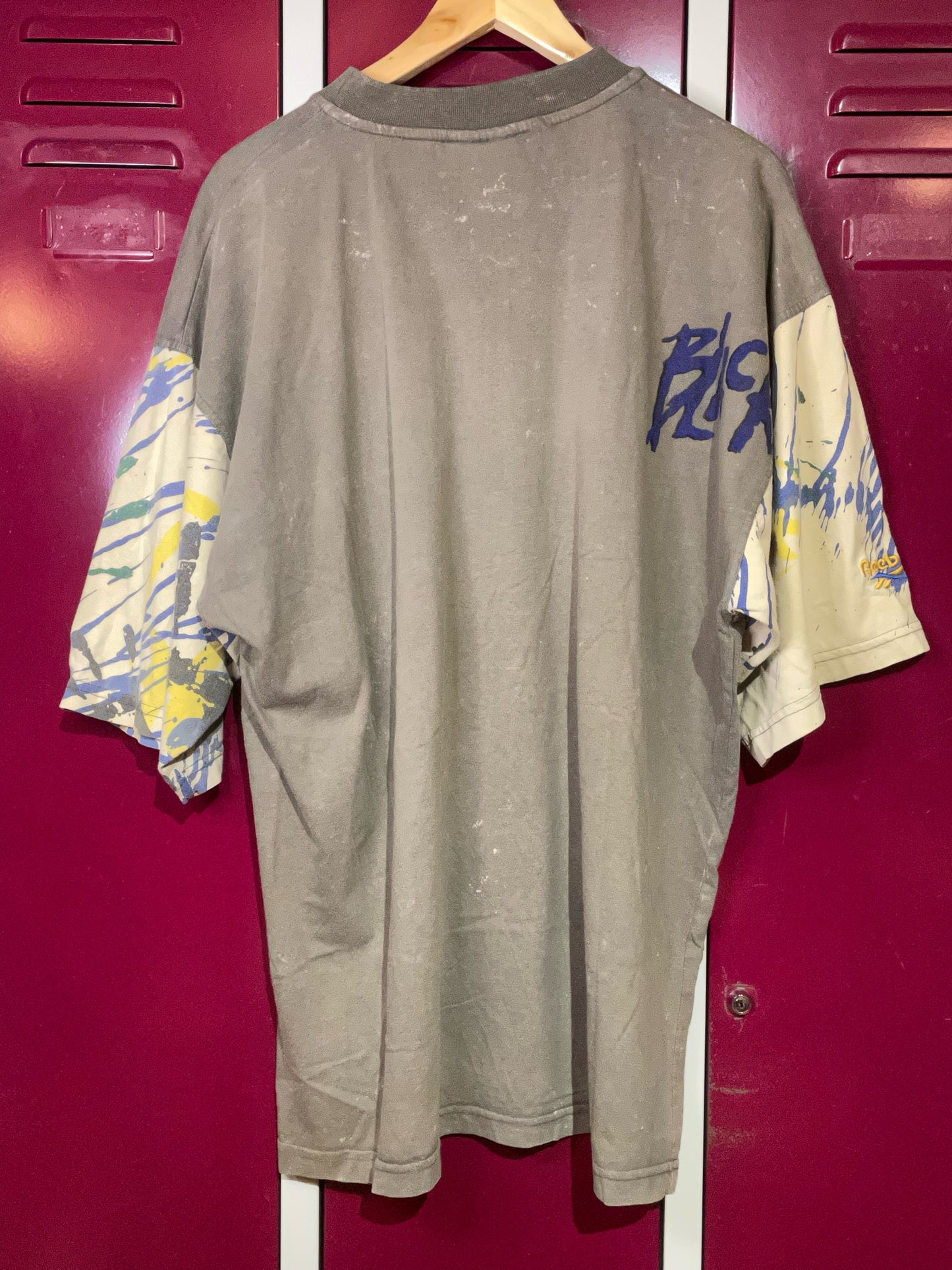 VINTAGE 90S REEBOK BLACKTOP BASKETBALL T-SHIRT SZ: XL