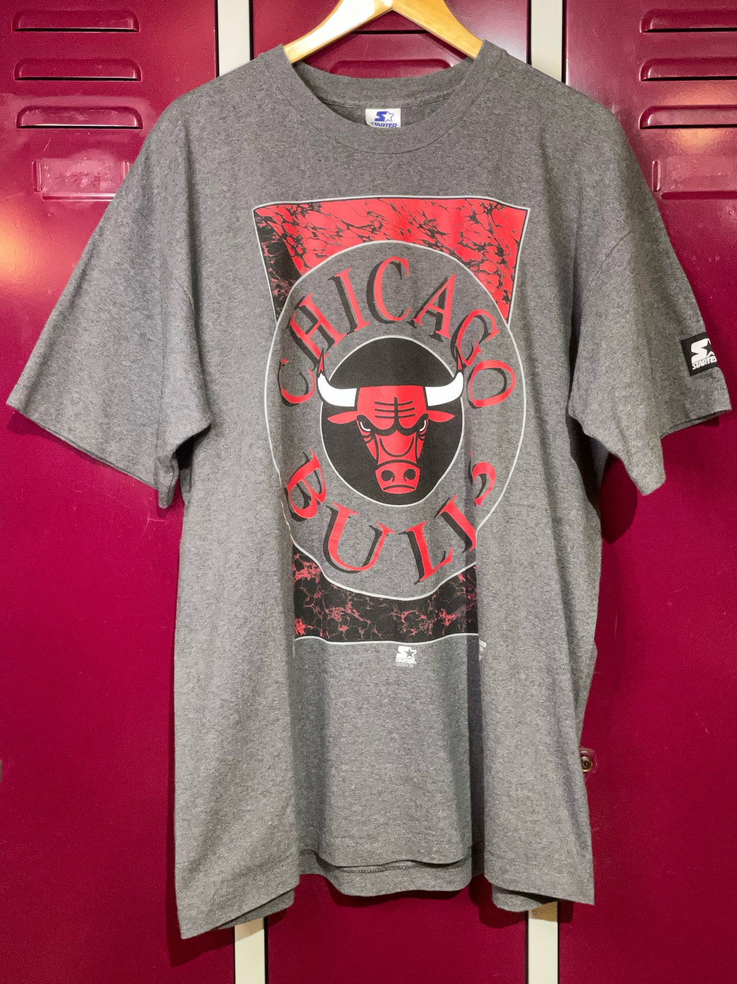 VINTAGE STARTER 90S CHICAGO BULLS NBA BASKETBALL T-SHIRT SZ: XL