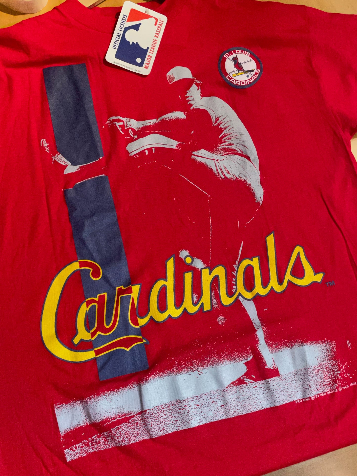 "DS" VINTAGE PRO ONE 1992 ST. LOUIS CARDINALS MLB BASEBALL  T-SHIRT  SZ: XL