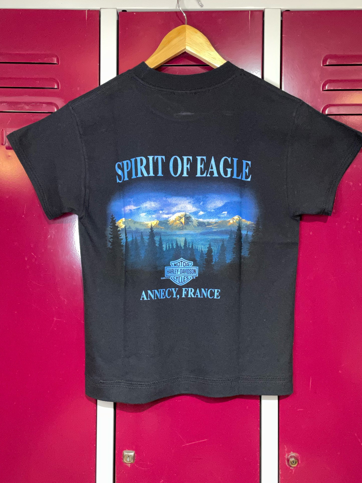 "WOMEN" VINTAGE 2000 SPIRIT OF EAGLE HARLEY DAVIDSON MOTOR CYCLES T-SHIRT  SZ: S