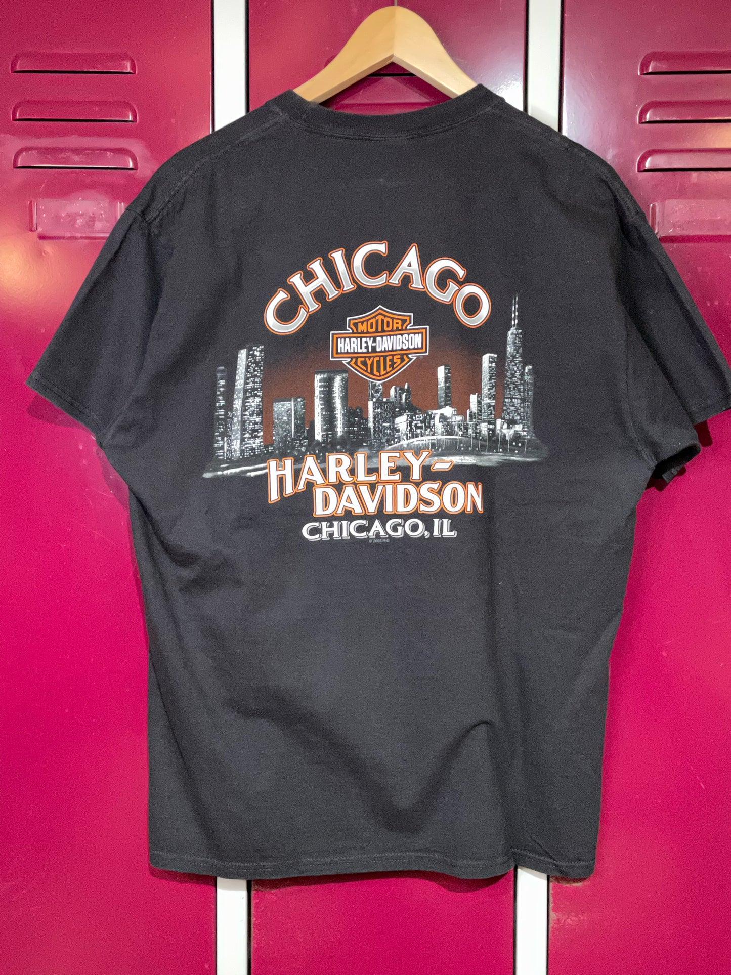 CHICAGO ILLINOIS HARLEY DAVIDSON MOTOR CYCLES T-SHIRT SZ: L