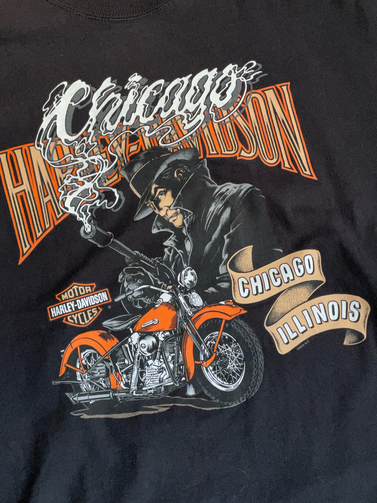 CHICAGO ILLINOIS HARLEY DAVIDSON MOTOR CYCLES T-SHIRT SZ: L