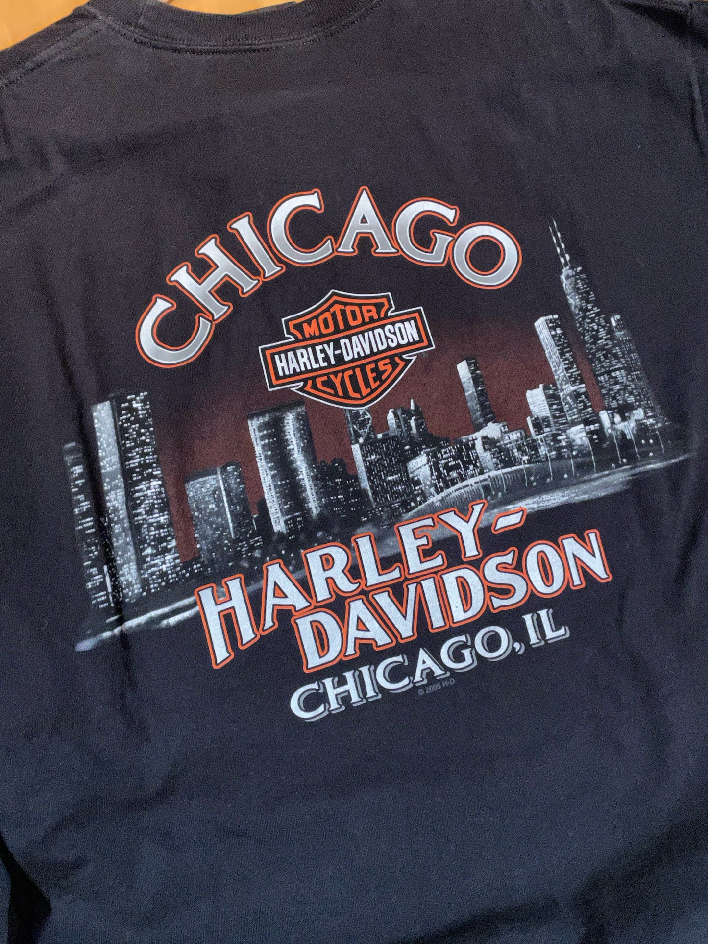CHICAGO ILLINOIS HARLEY DAVIDSON MOTOR CYCLES T-SHIRT SZ: L
