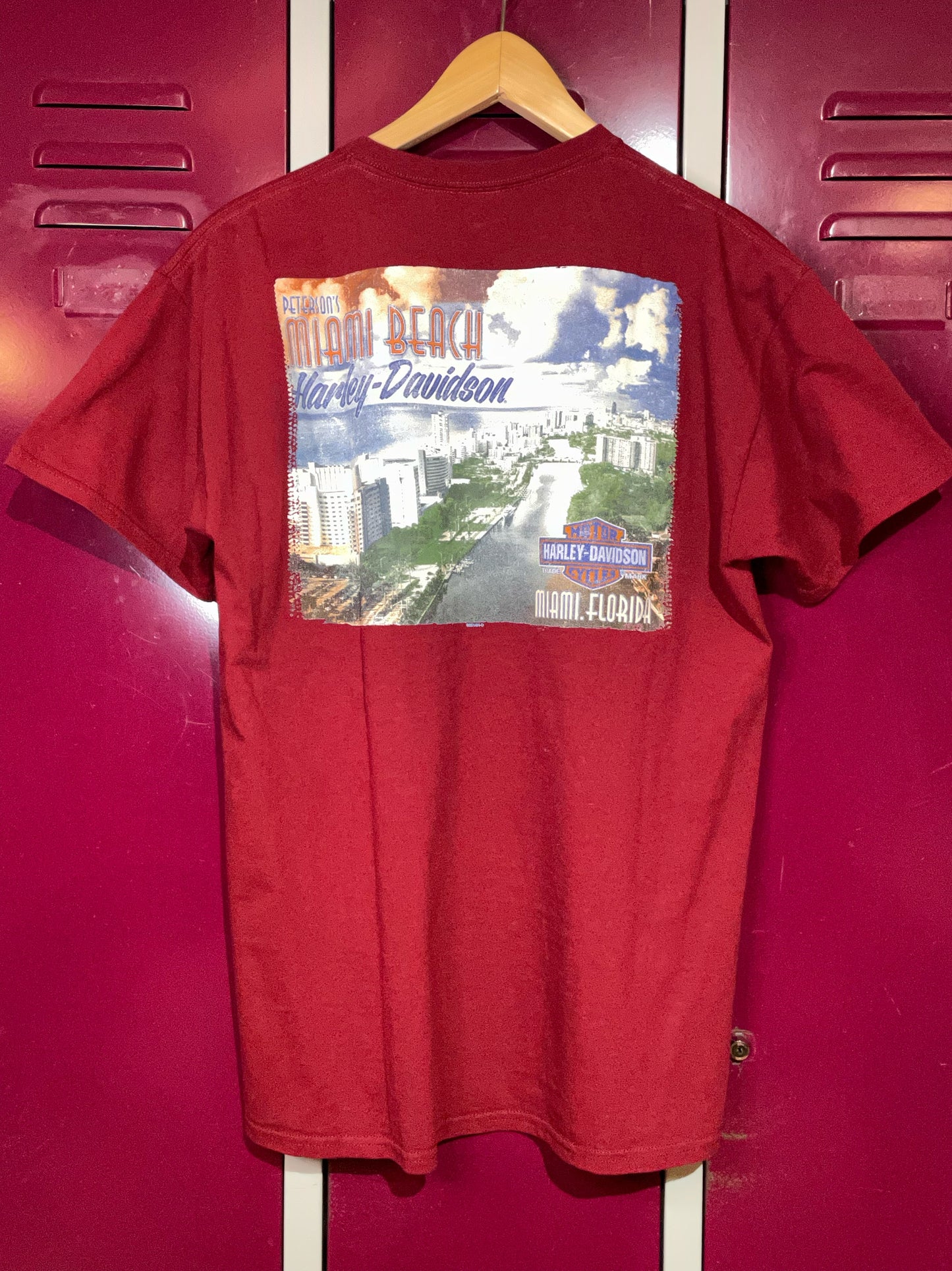 MIAMI BEACH HARLEY DAVIDSON MOTOR CYCLES T-SHIRT SZ: L