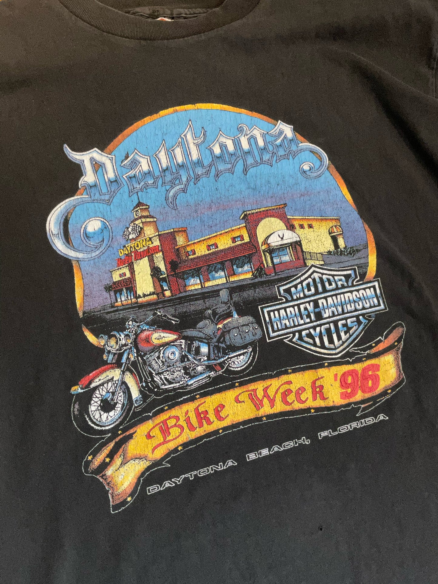 VINTAGE 1994 DAYTONA BEACH HARLEY DAVIDSON MOTOR CYCLES T-SHIRT  SZ: XL
