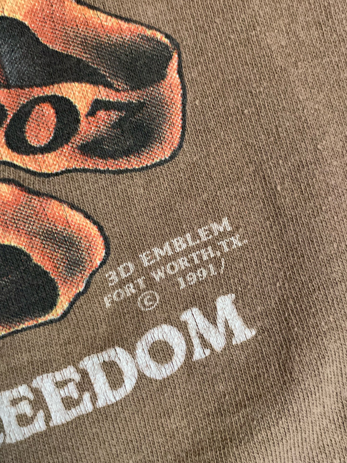 VINTAGE 1991 3D EMBLEM HARLEY DAVIDSON MOTOR CYCLES T-SHIRT  SZ: XL