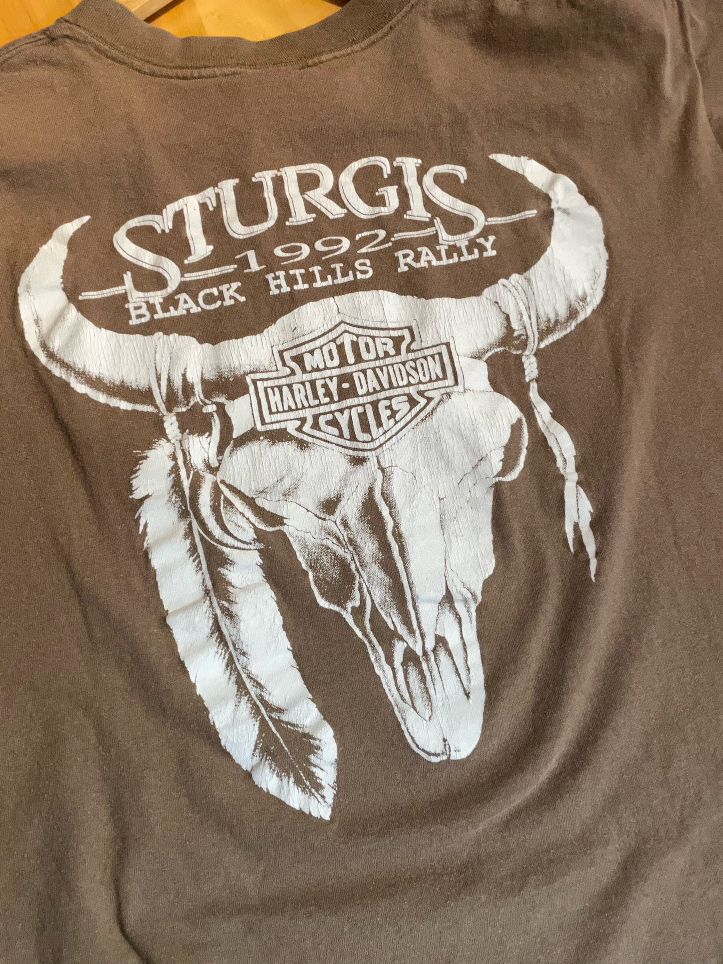 VINTAGE 1991 3D EMBLEM HARLEY DAVIDSON MOTOR CYCLES T-SHIRT  SZ: XL