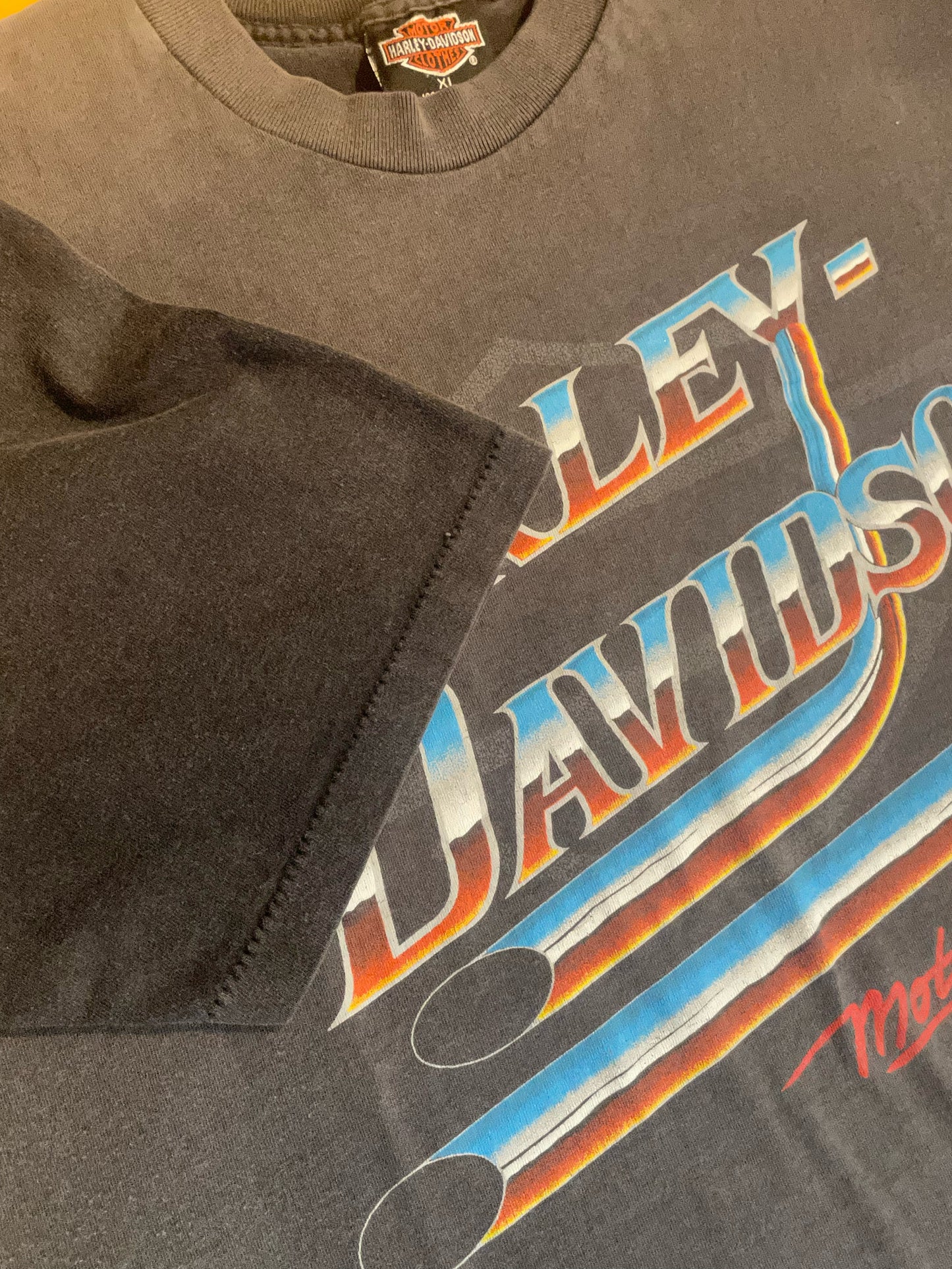 VINTAGE 1992 HARLEY DAVIDSON MOTOR CYCLES T-SHIRT SZ: XL
