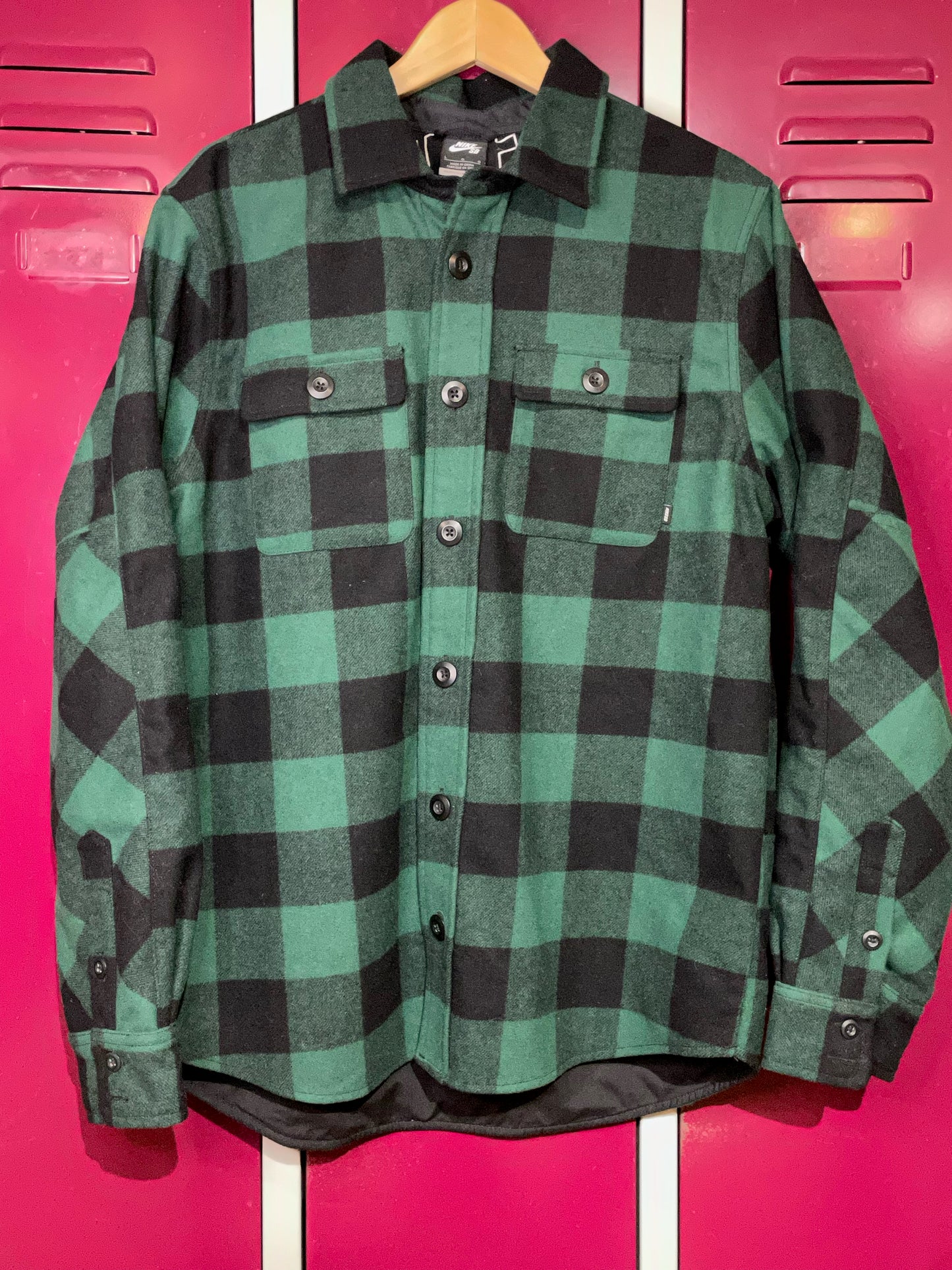 NIKE SB BUTTON PLAID FLANNEL JACKET SZ: L