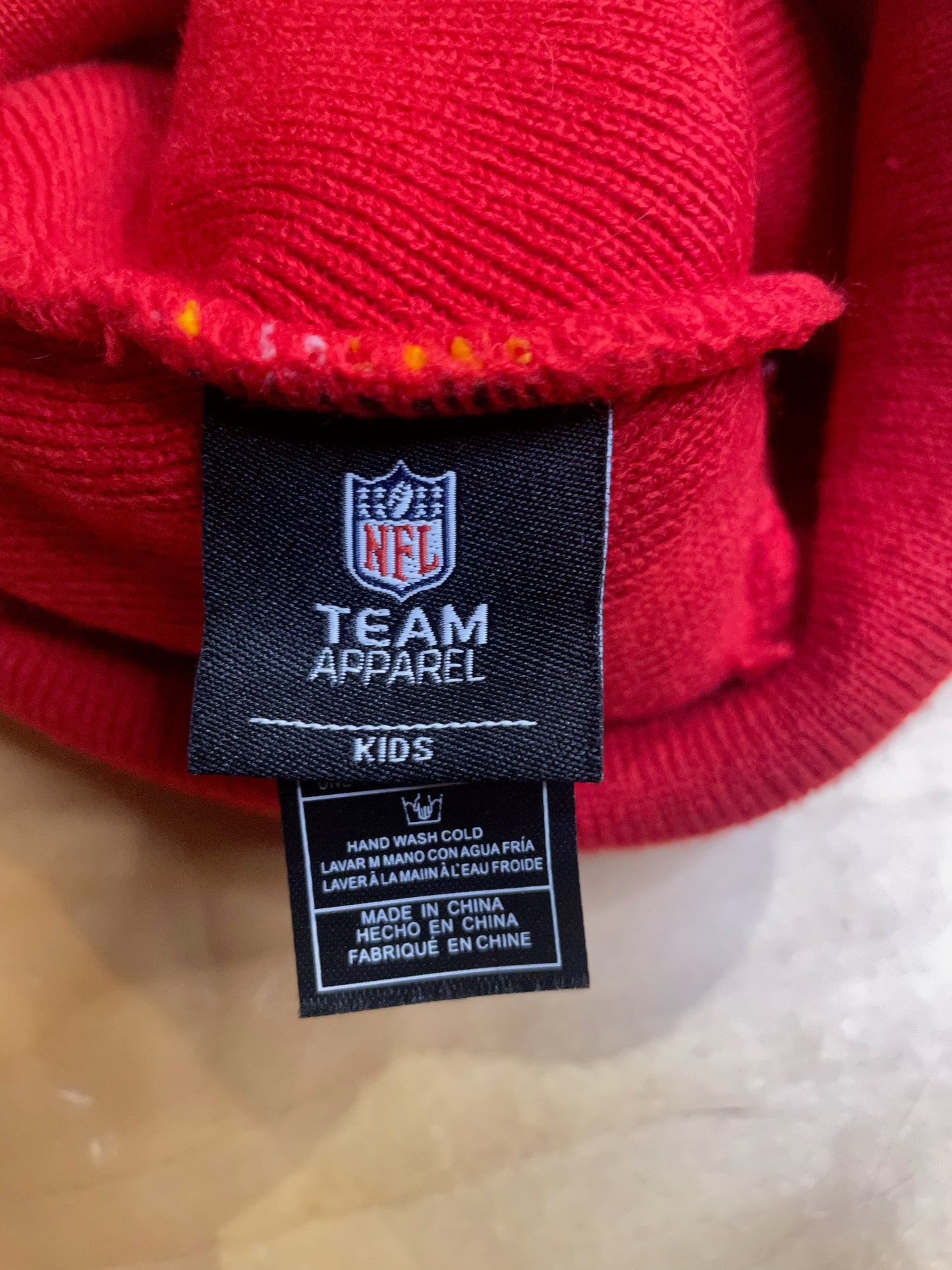 "KIDS" KANSAS CITY CHIEFS NFL BEANIE HAT SZ: One size kids