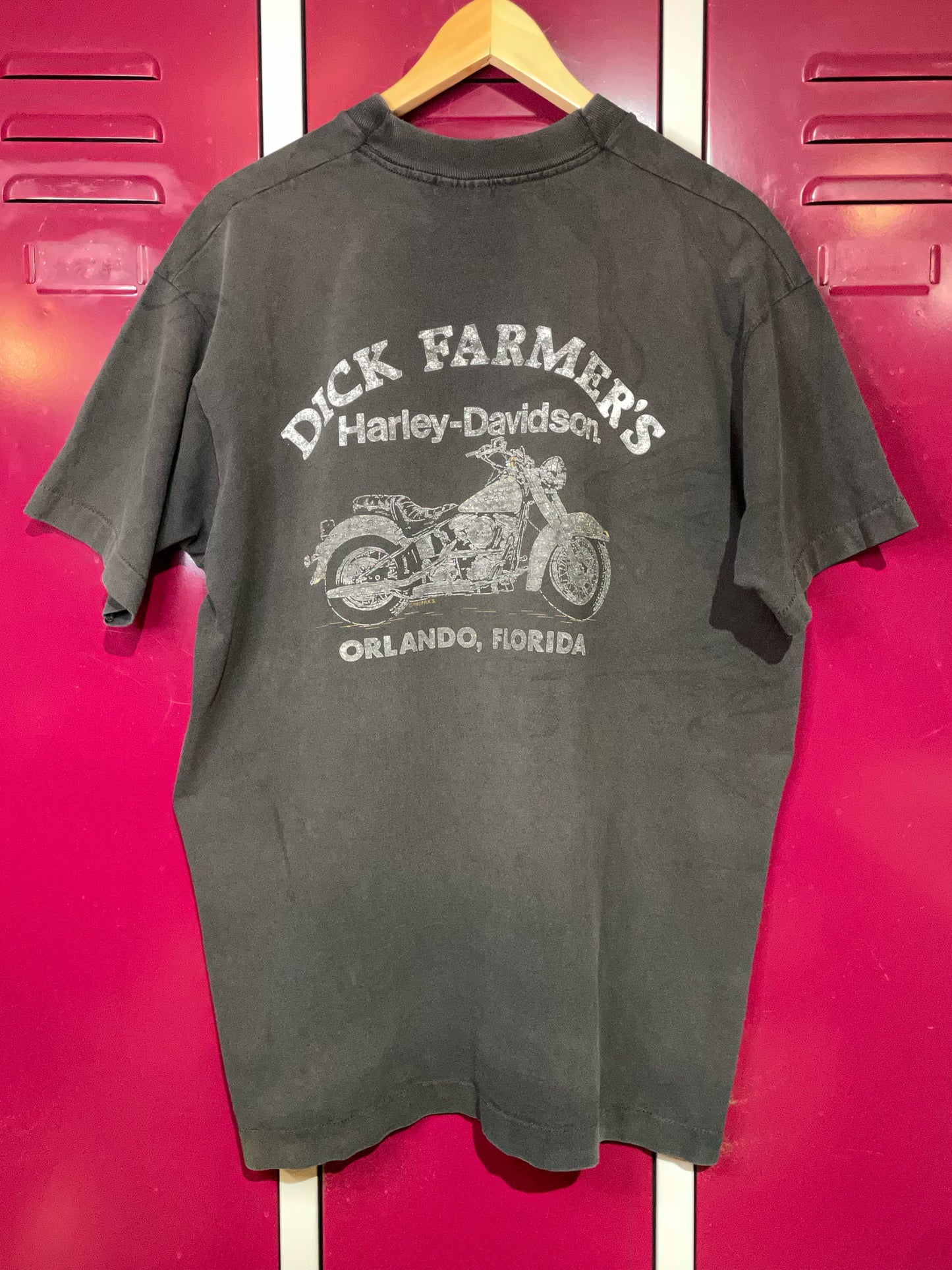 VINTAGE 1995 HARLEY DAVIDSON PETROL EFFECT MOTOR CYCLES T-SHIRT SZ: XL