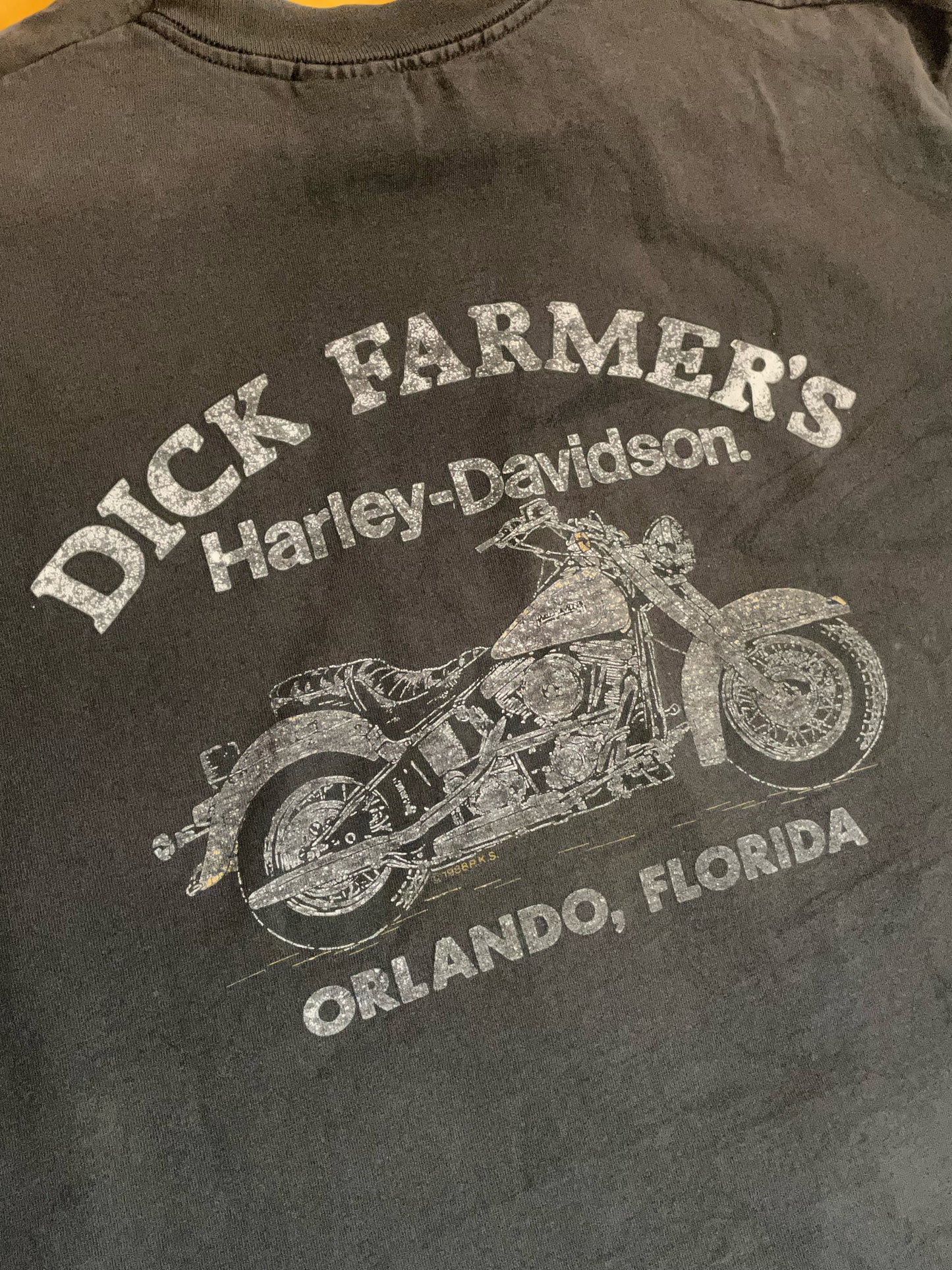 VINTAGE 1995 HARLEY DAVIDSON PETROL EFFECT MOTOR CYCLES T-SHIRT SZ: XL