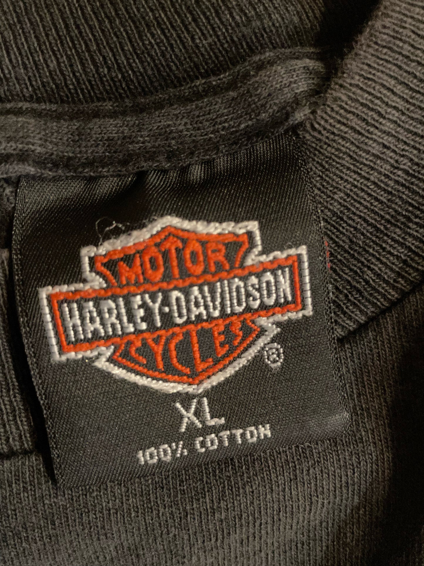 VINTAGE 1995 HARLEY DAVIDSON PETROL EFFECT MOTOR CYCLES T-SHIRT SZ: XL