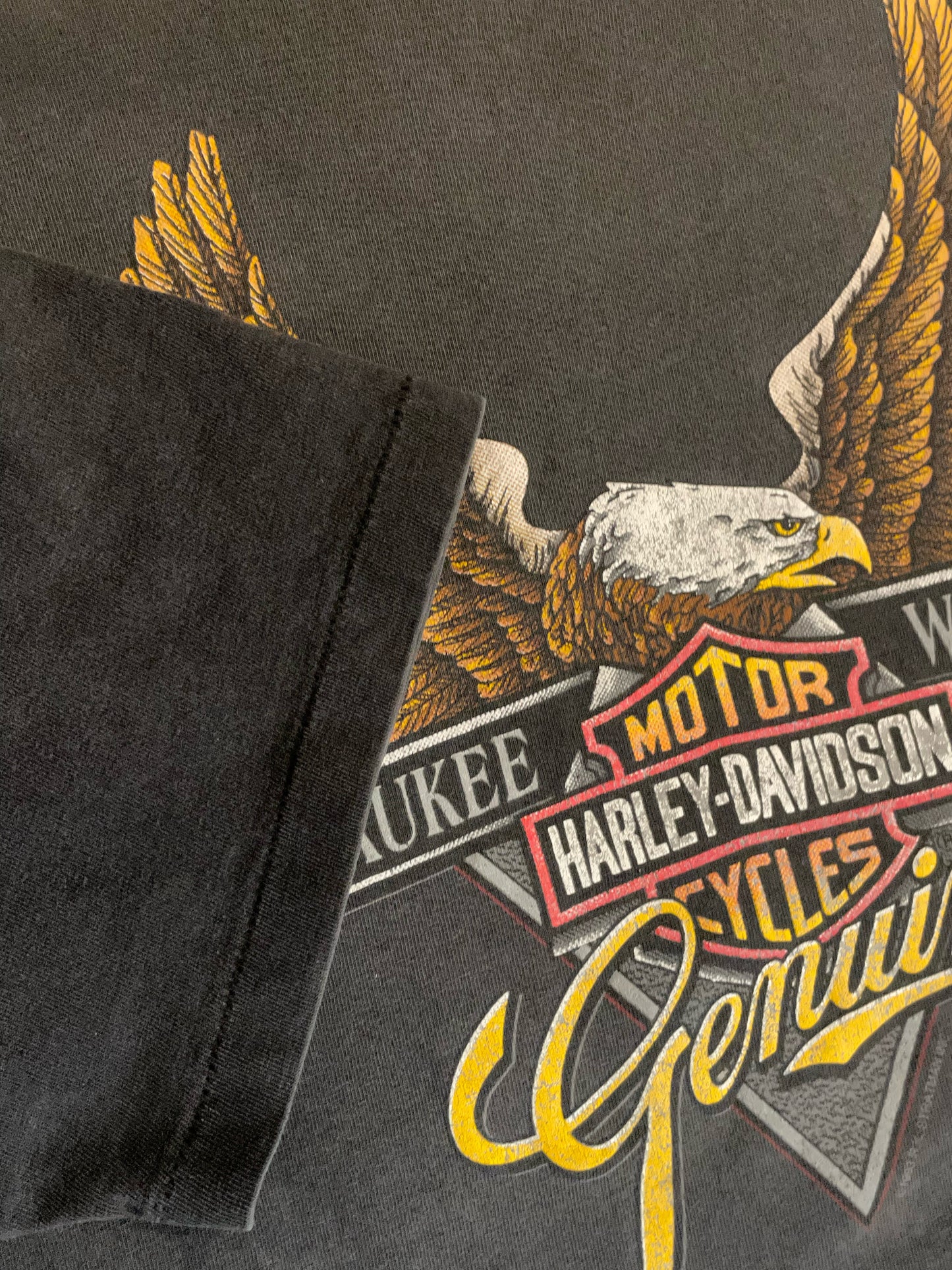 VINTAGE 1993 MILWAUKEE HARLEY DAVIDSON MOTOR CYCLES T-SHIRT SZ: XL