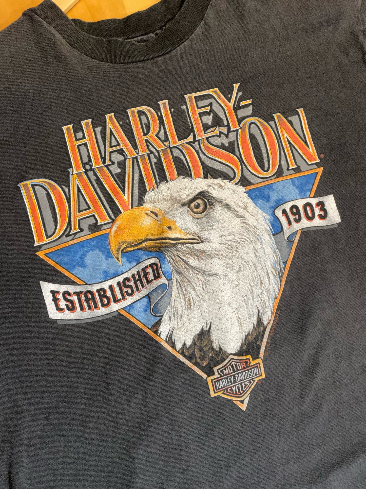 VINTAGE 1991 ROCHESTER HARLEY DAVIDSON MOTOR CYCLES T-SHIRT SZ: XL