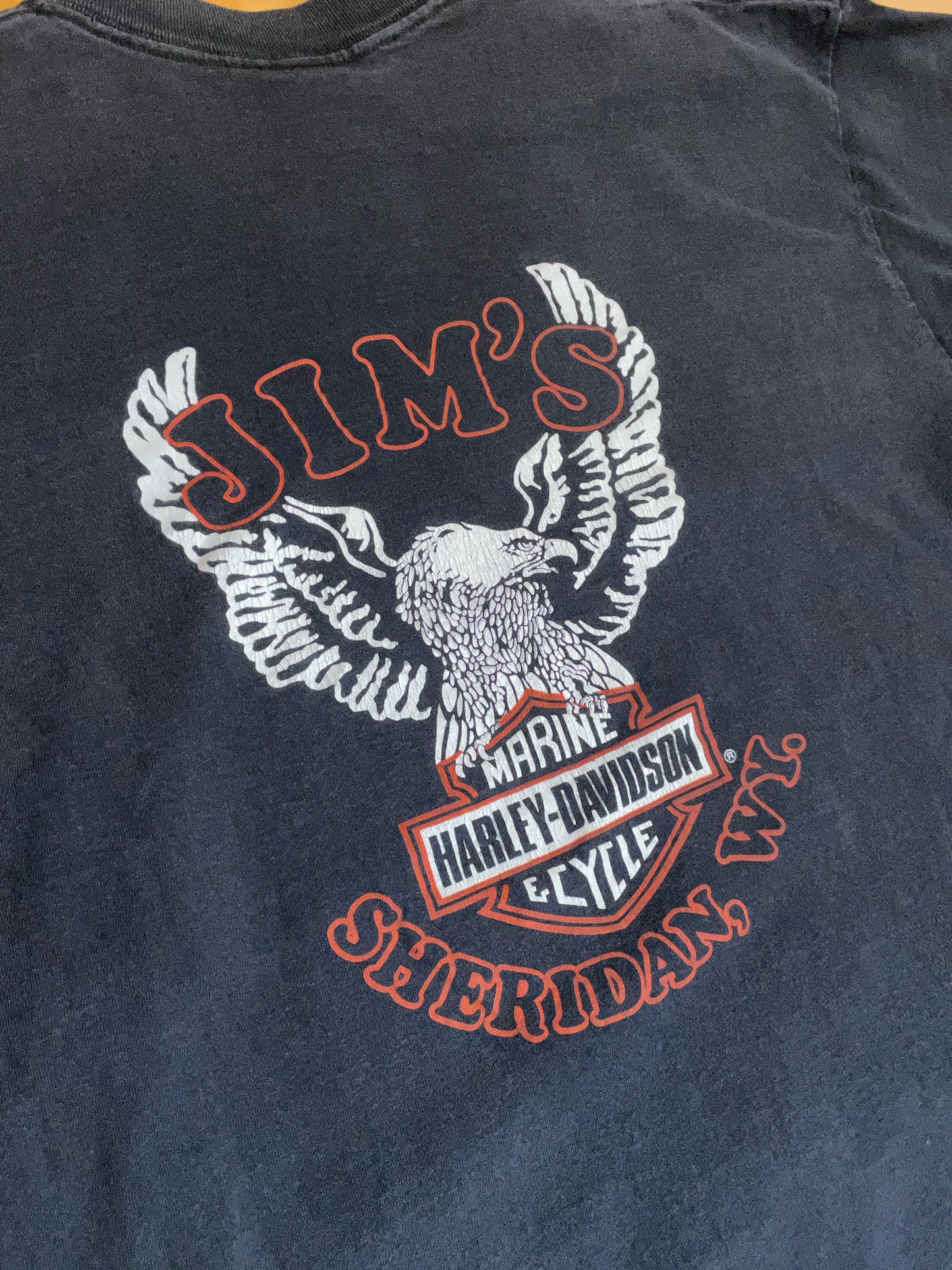 VINTAGE 1991 BLOCKHEAD HARLEY DAVIDSON MOTOR CYCLES T-SHIRT  SZ: XL