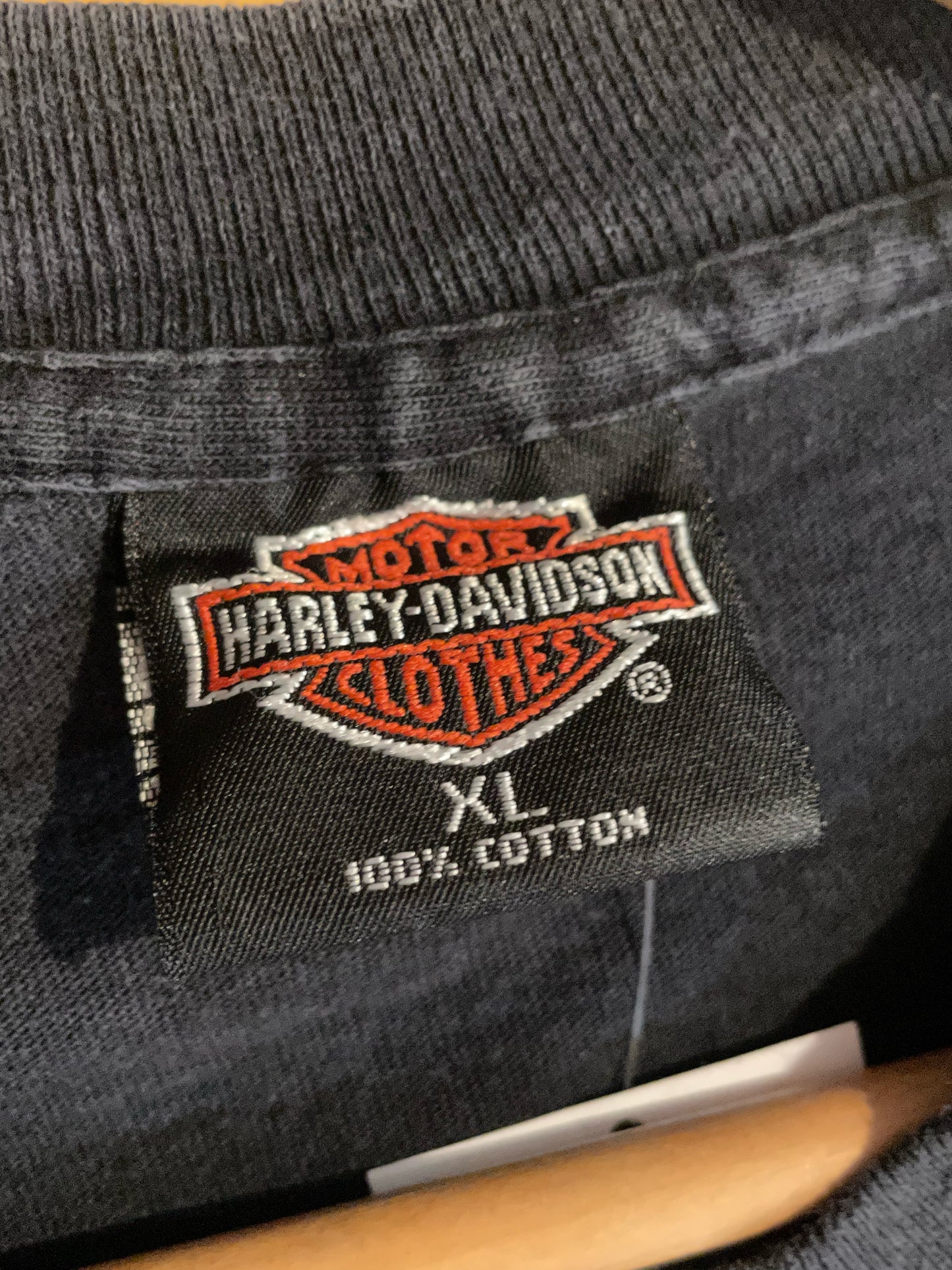 VINTAGE 1991 BLOCKHEAD HARLEY DAVIDSON MOTOR CYCLES T-SHIRT  SZ: XL