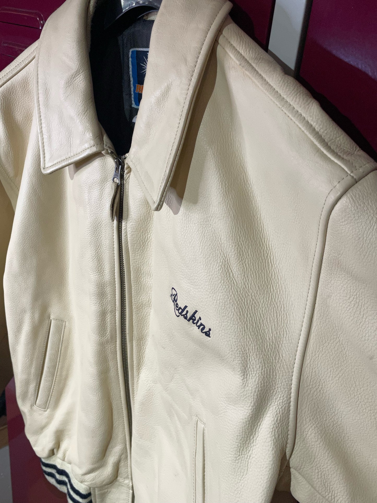 REDSKINS 00S LEATHER VARSITY JACKET SZ: 48/50
