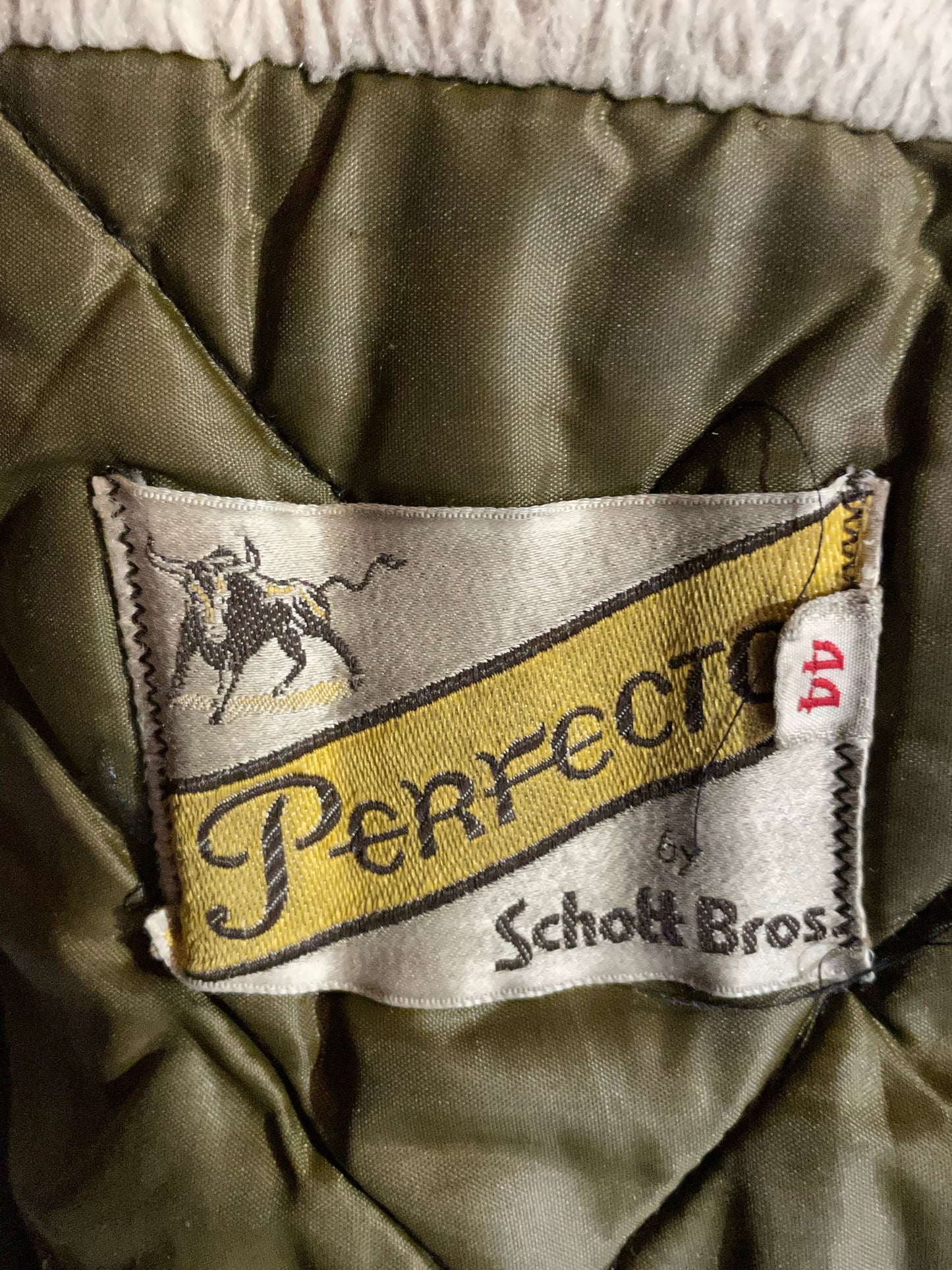 VINTAGE SCHOTT 631 70S/80S LEATHER COAT JACKET SZ: 44 = L